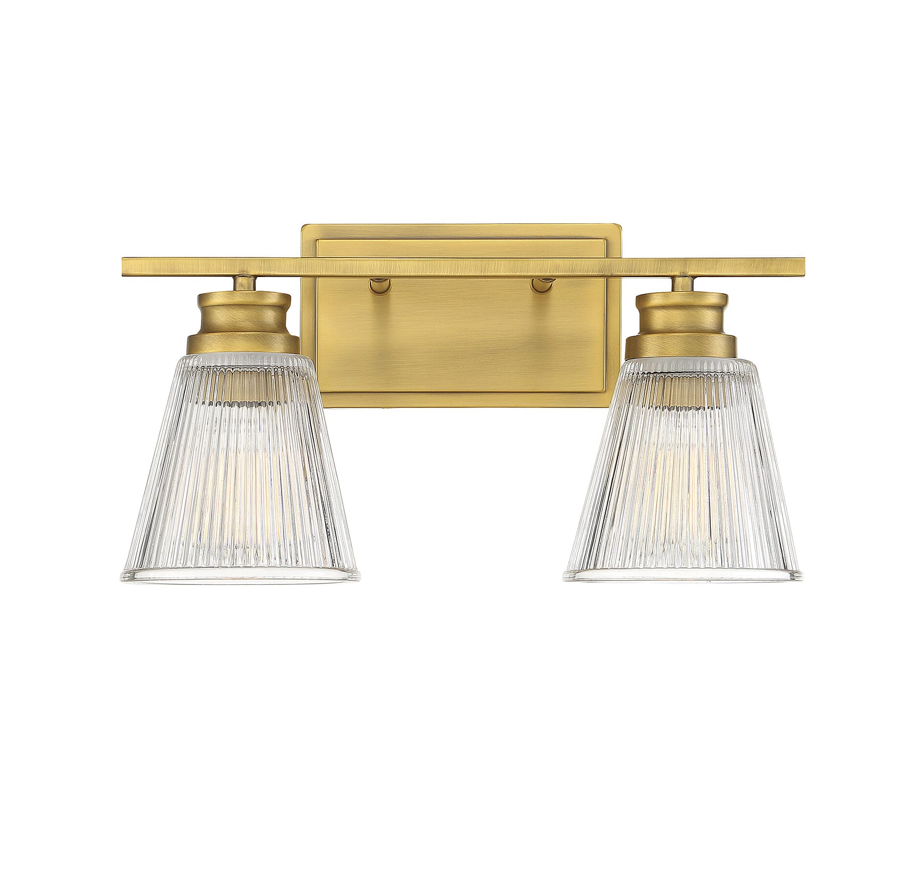 Trade Winds Fairhaven 2-Light Bathroom Vanity Light in Natural Brass