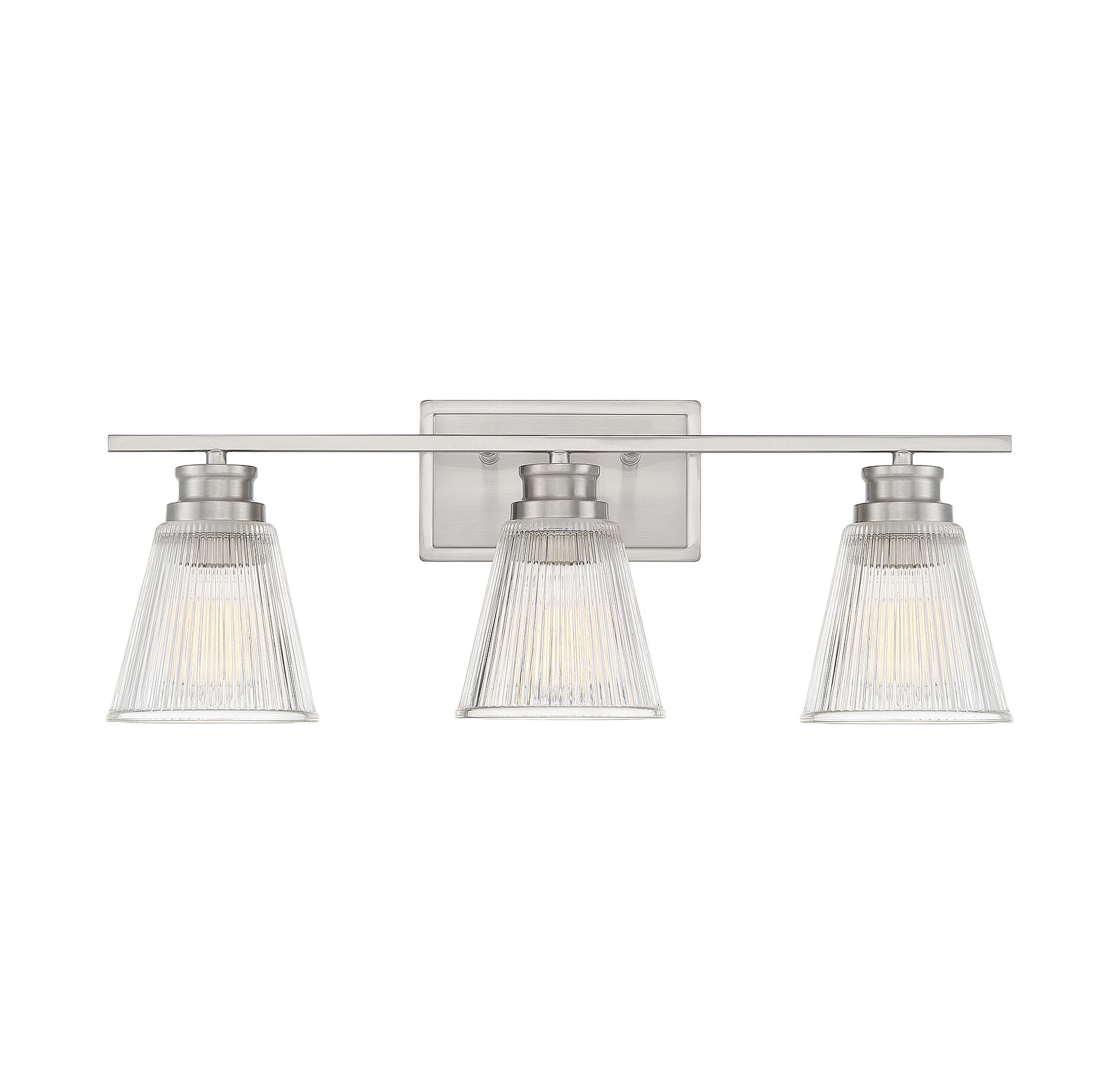 Trade Winds Fairhaven 3-Light Bathroom Vanity Light in Brushed Nickel