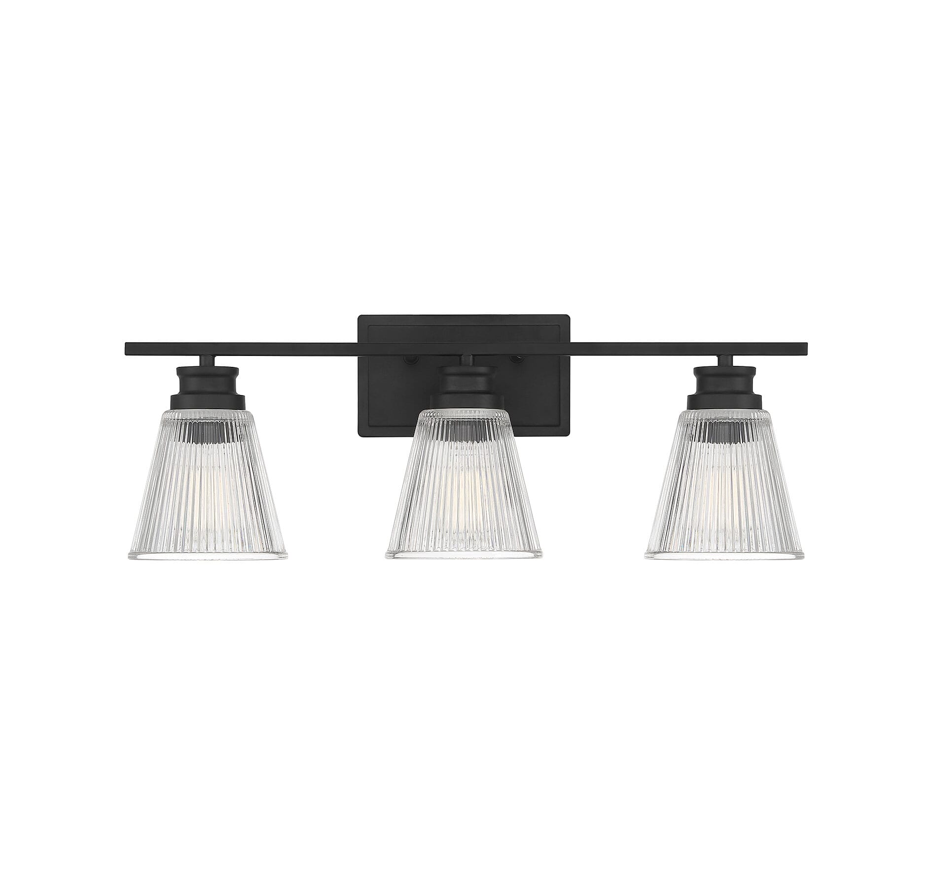 Trade Winds Fairhaven 3-Light Bathroom Vanity Light in Matte Black