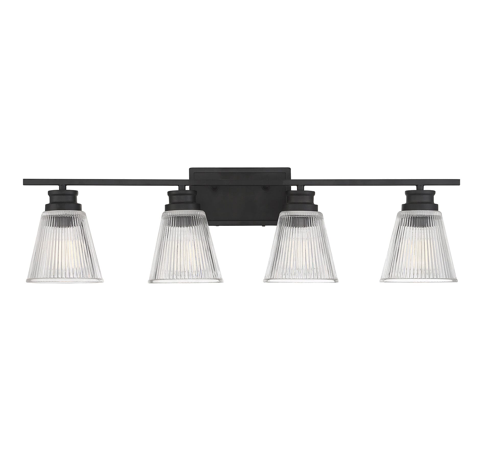 Trade Winds Fairhaven 4-Light Bathroom Vanity Light in Matte Black