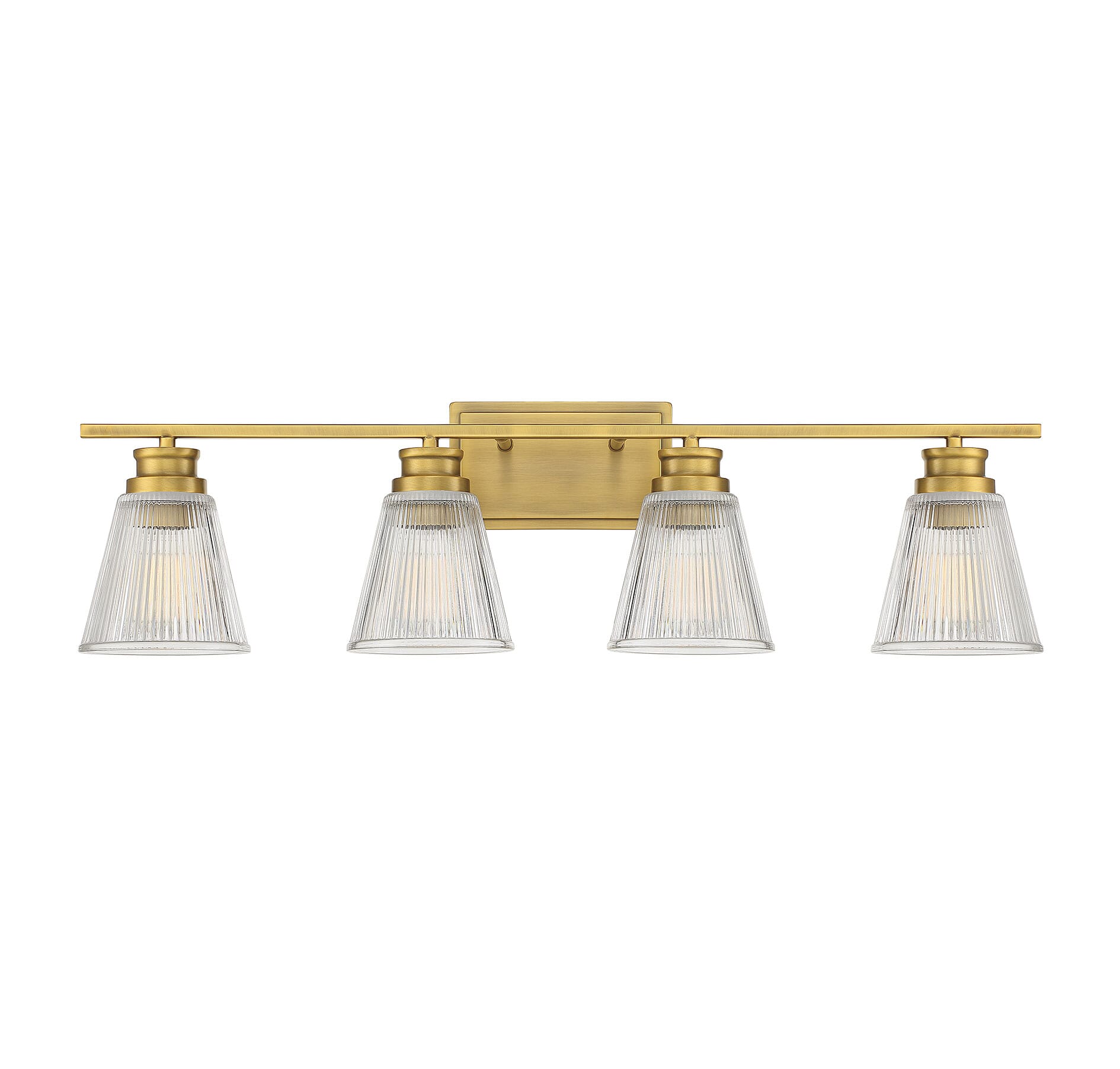 Trade Winds Fairhaven 4-Light Bathroom Vanity Light in Natural Brass