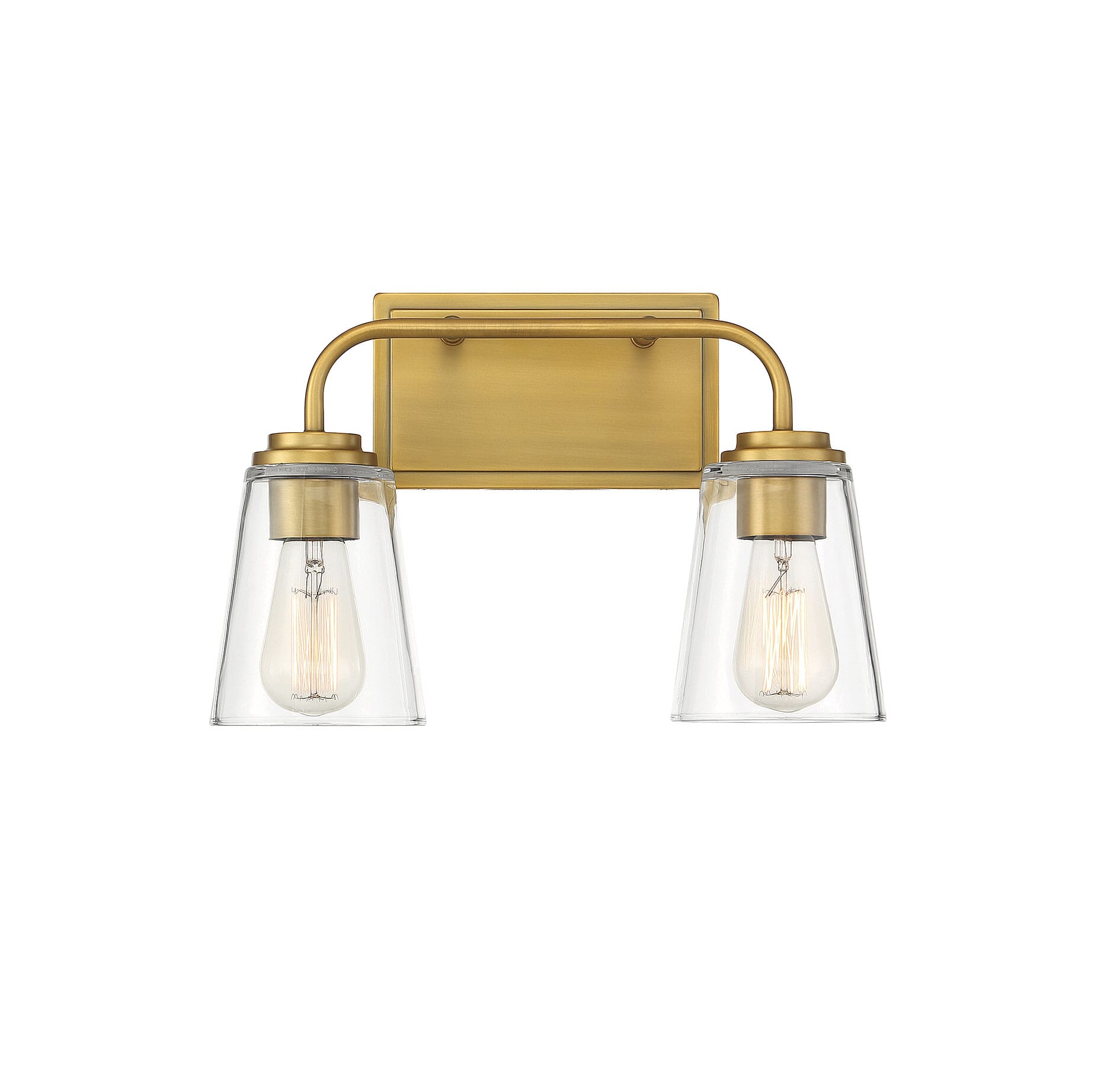 Trade Winds Wickford 2-Light Bathroom Vanity Light in Natural Brass