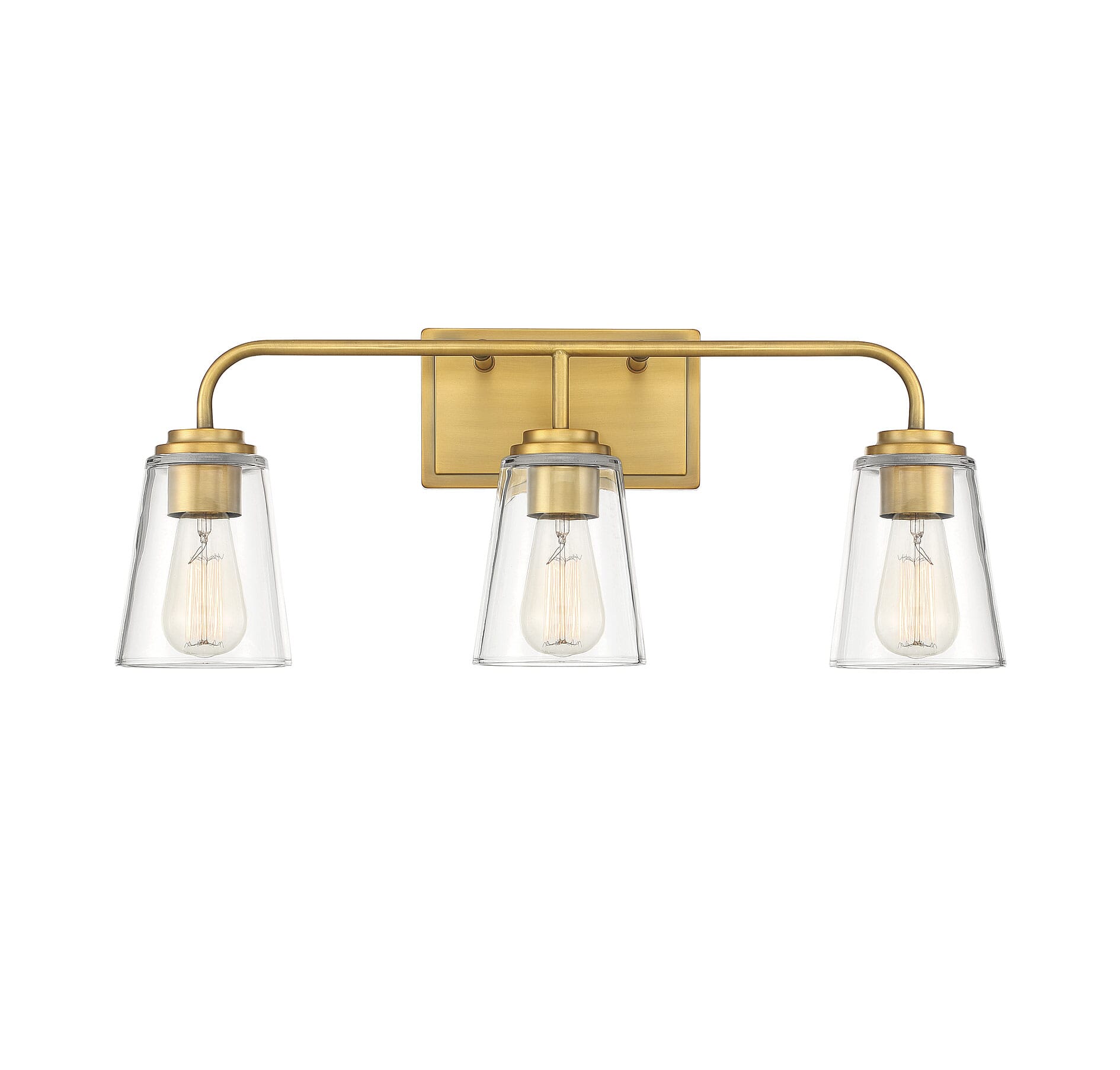 Trade Winds Wickford 3-Light Bathroom Vanity Light in Natural Brass