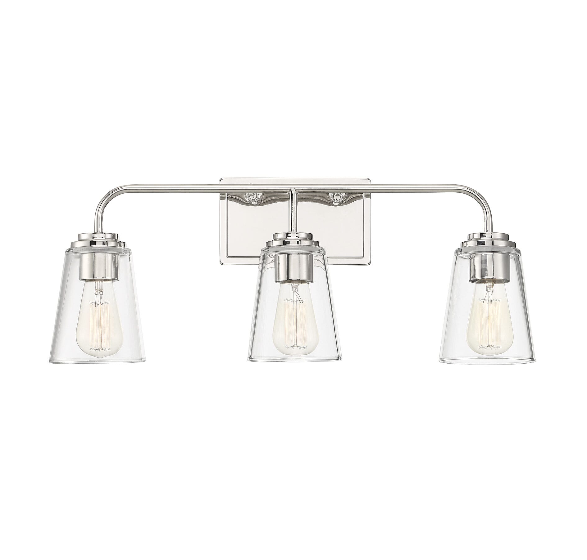 Trade Winds Wickford 3-Light Bathroom Vanity Light in Polished Nickel