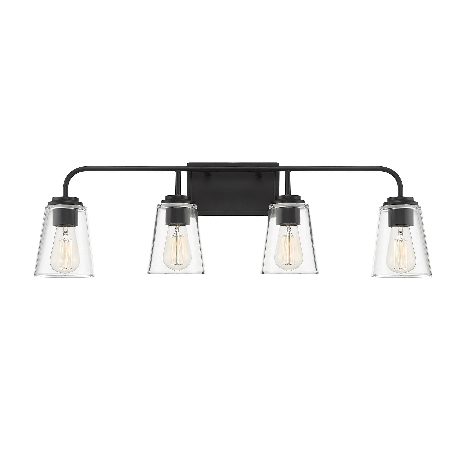 Trade Winds Wickford 4-Light Bathroom Vanity Light in Matte Black