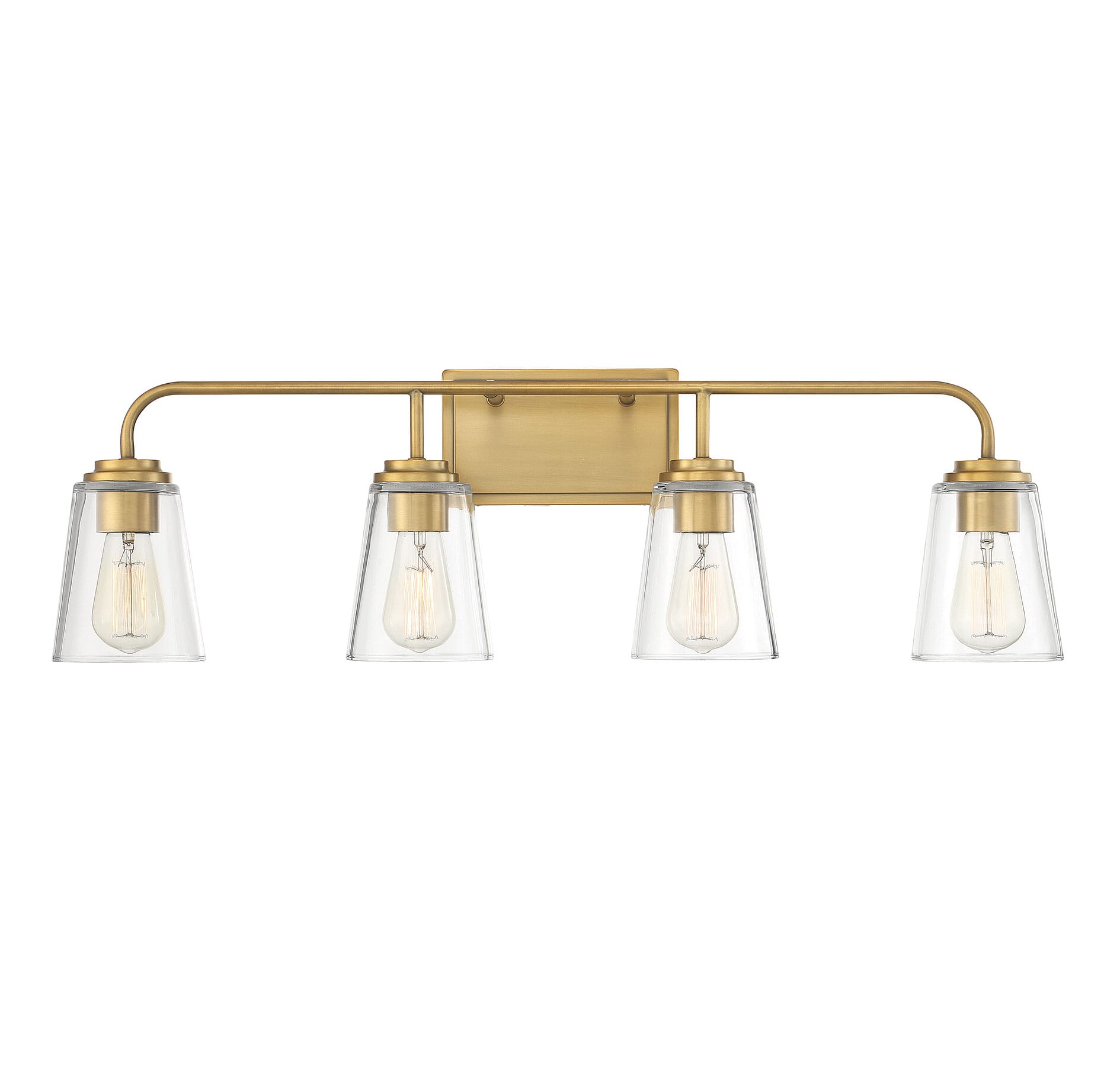 Trade Winds Wickford 4-Light Bathroom Vanity Light in Natural Brass