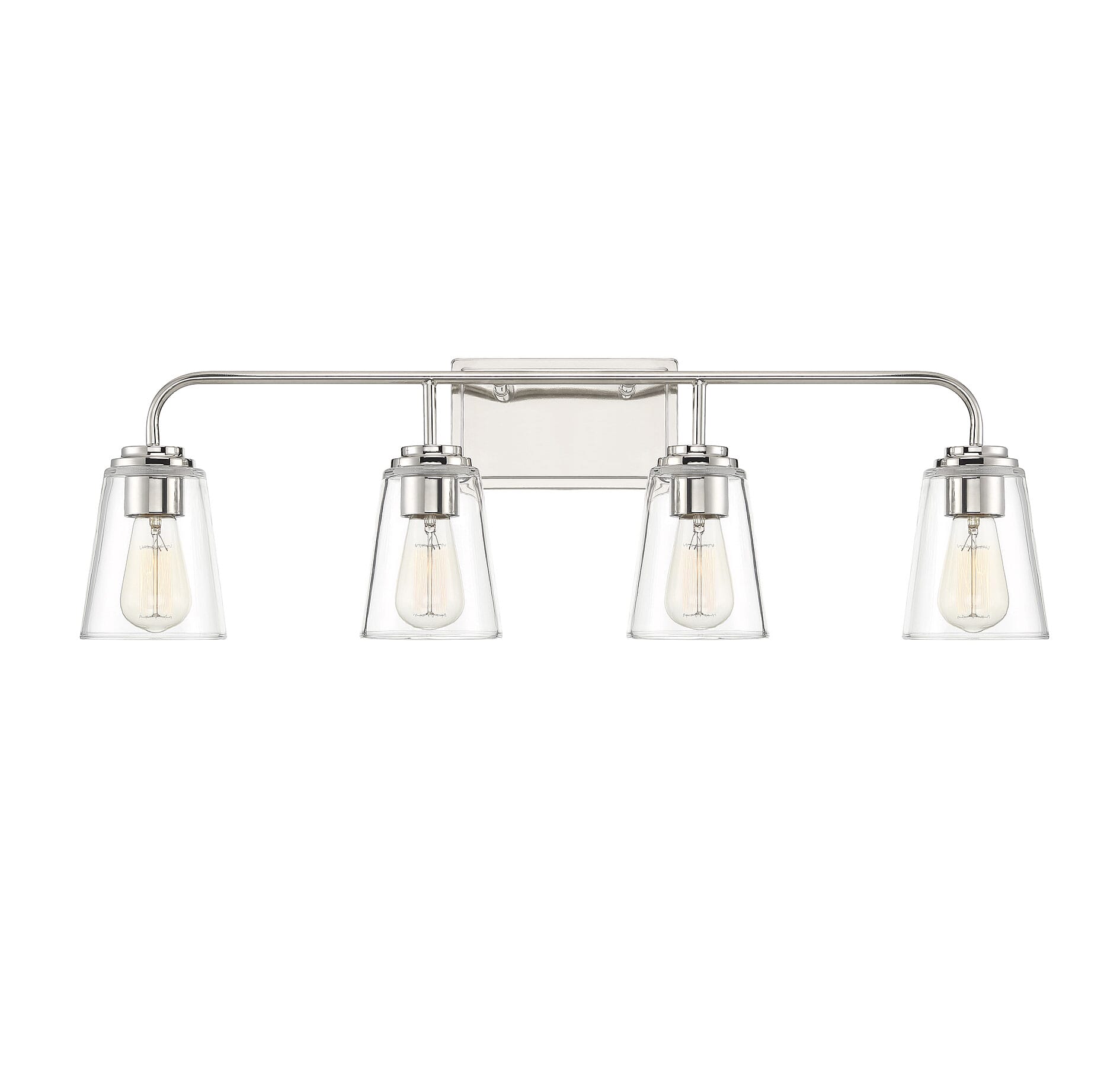 Trade Winds Wickford 4-Light Bathroom Vanity Light in Polished Nickel