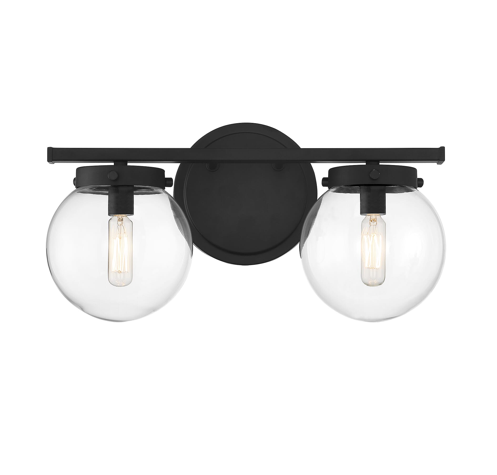 Trade Winds Linda 2-Light Bathroom Vanity Light in Matte Black