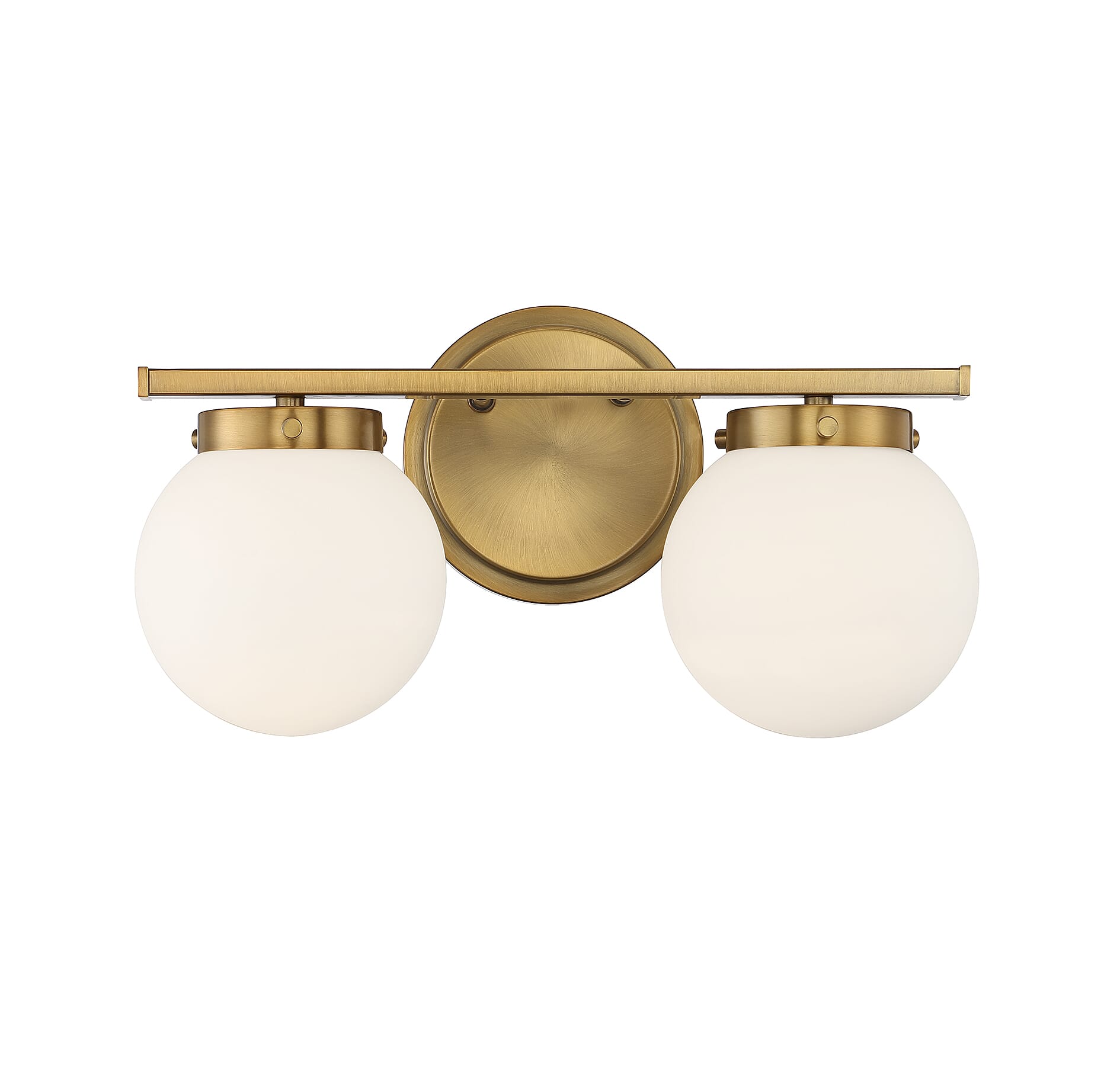 Trade Winds Linda 2-Light Bathroom Vanity Light in Natural Brass