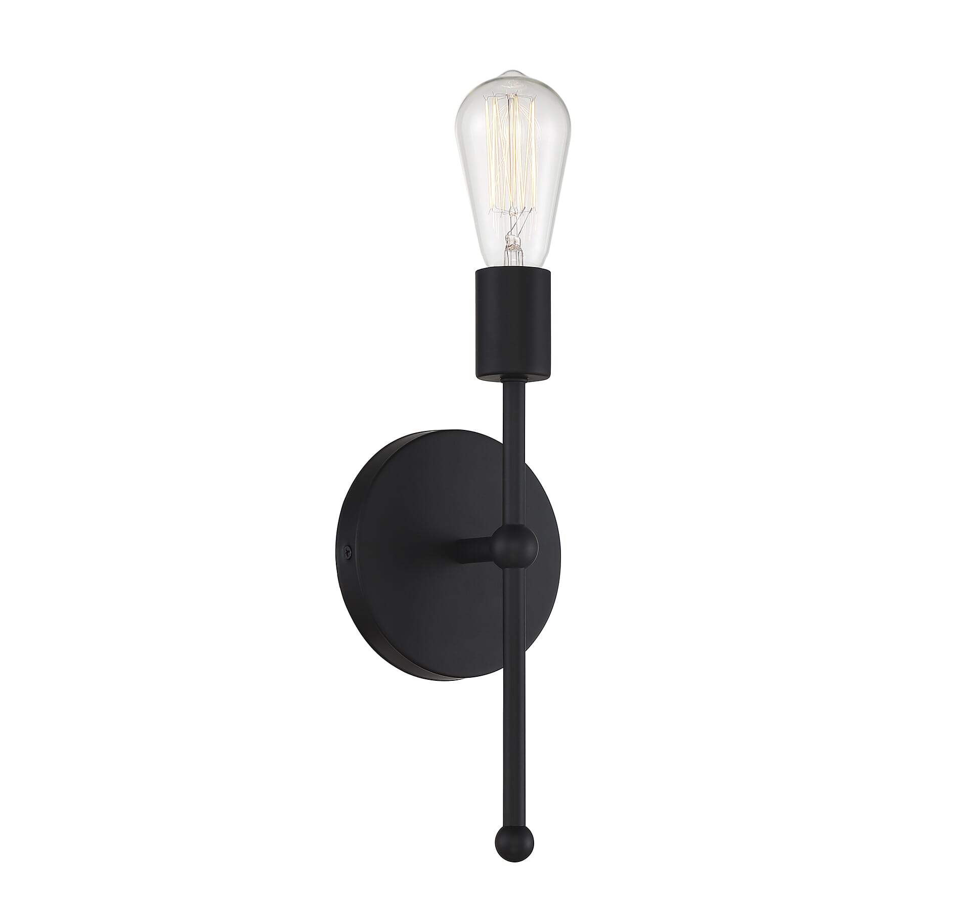 Trade Winds Pratt Wall Sconce in Matte Black