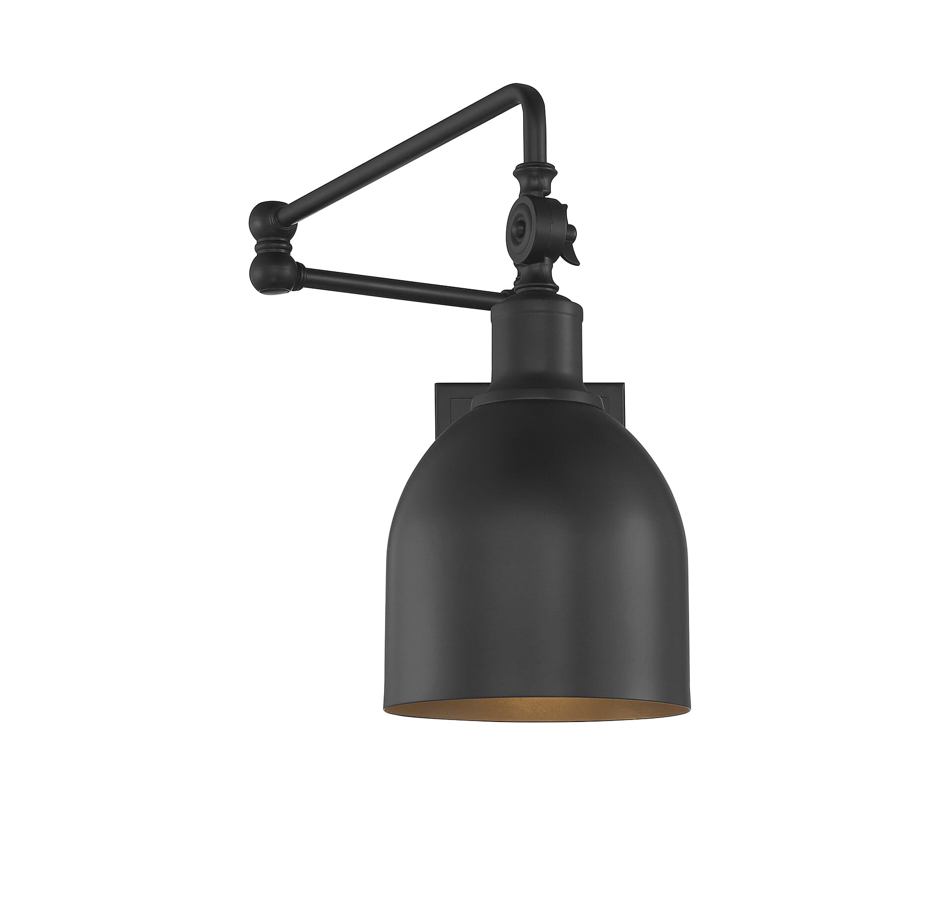 Trade Winds Everett Adjustable Wall Sconce in Matte Black