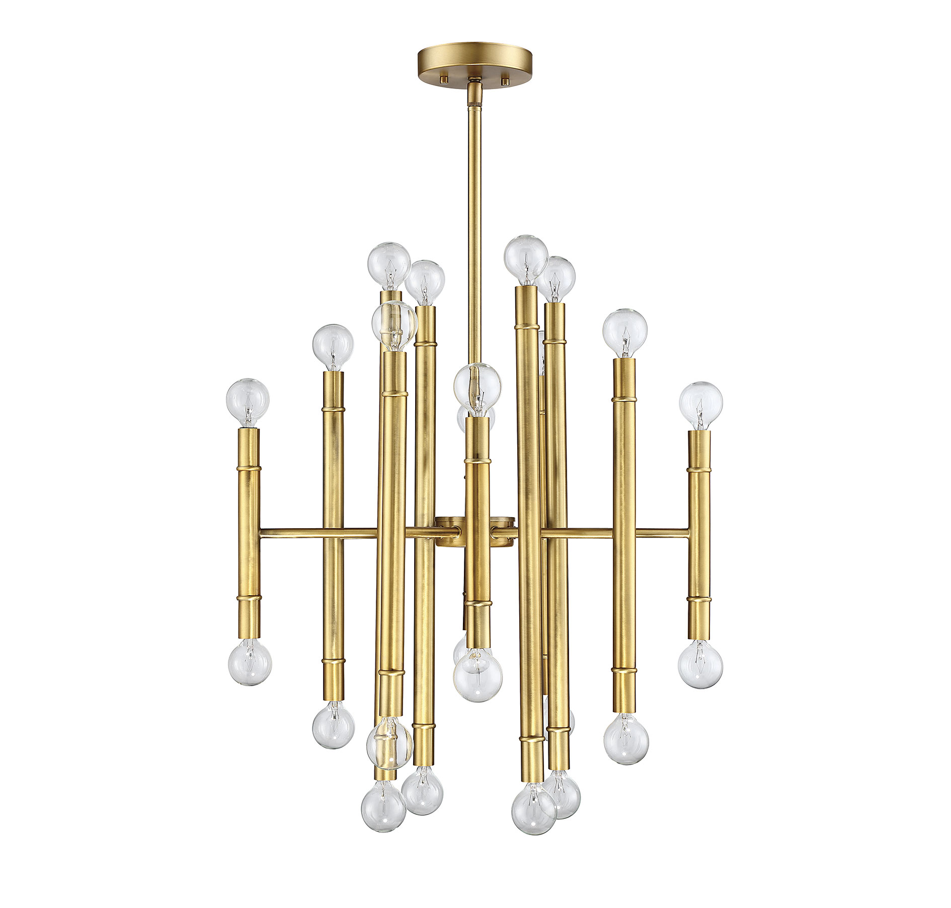 Trade Winds Olivia 24-Light Chandelier in Natural Brass