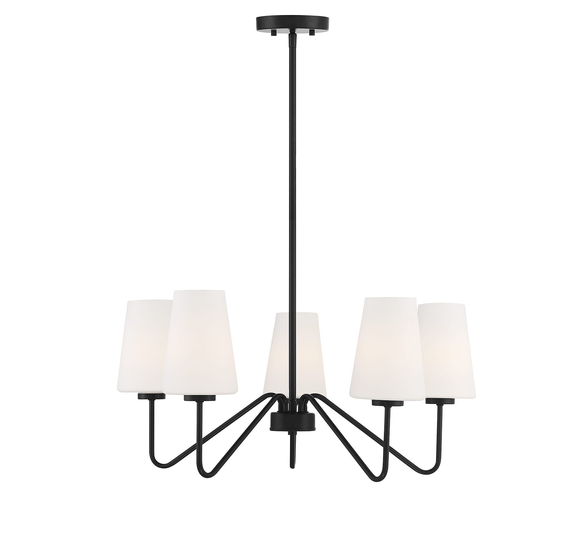 Trade Winds Madison 5-Light Chandelier in Matte Black