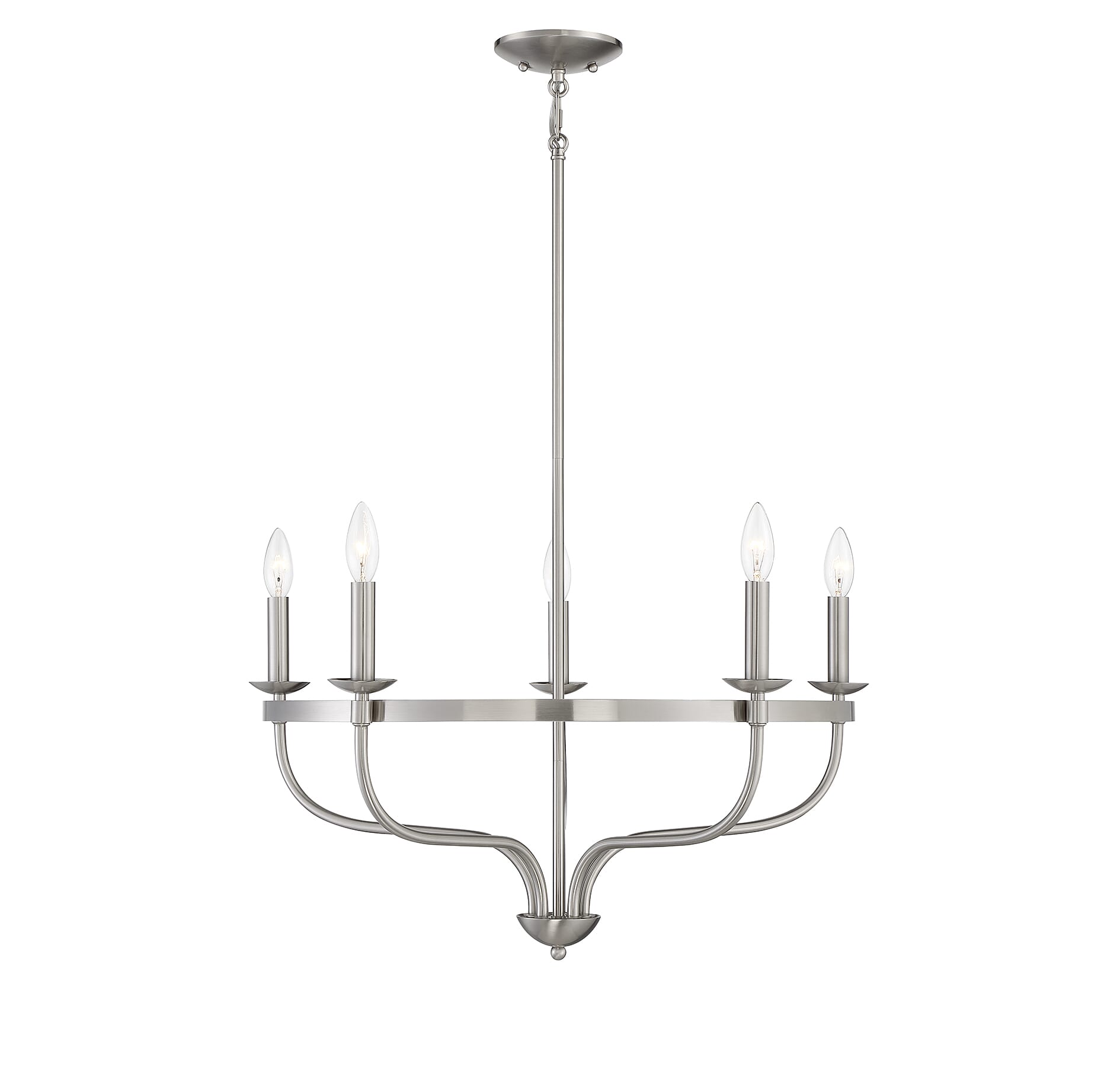 Trade Winds Carroll 5-Light Chandelier in Brushed Nickel