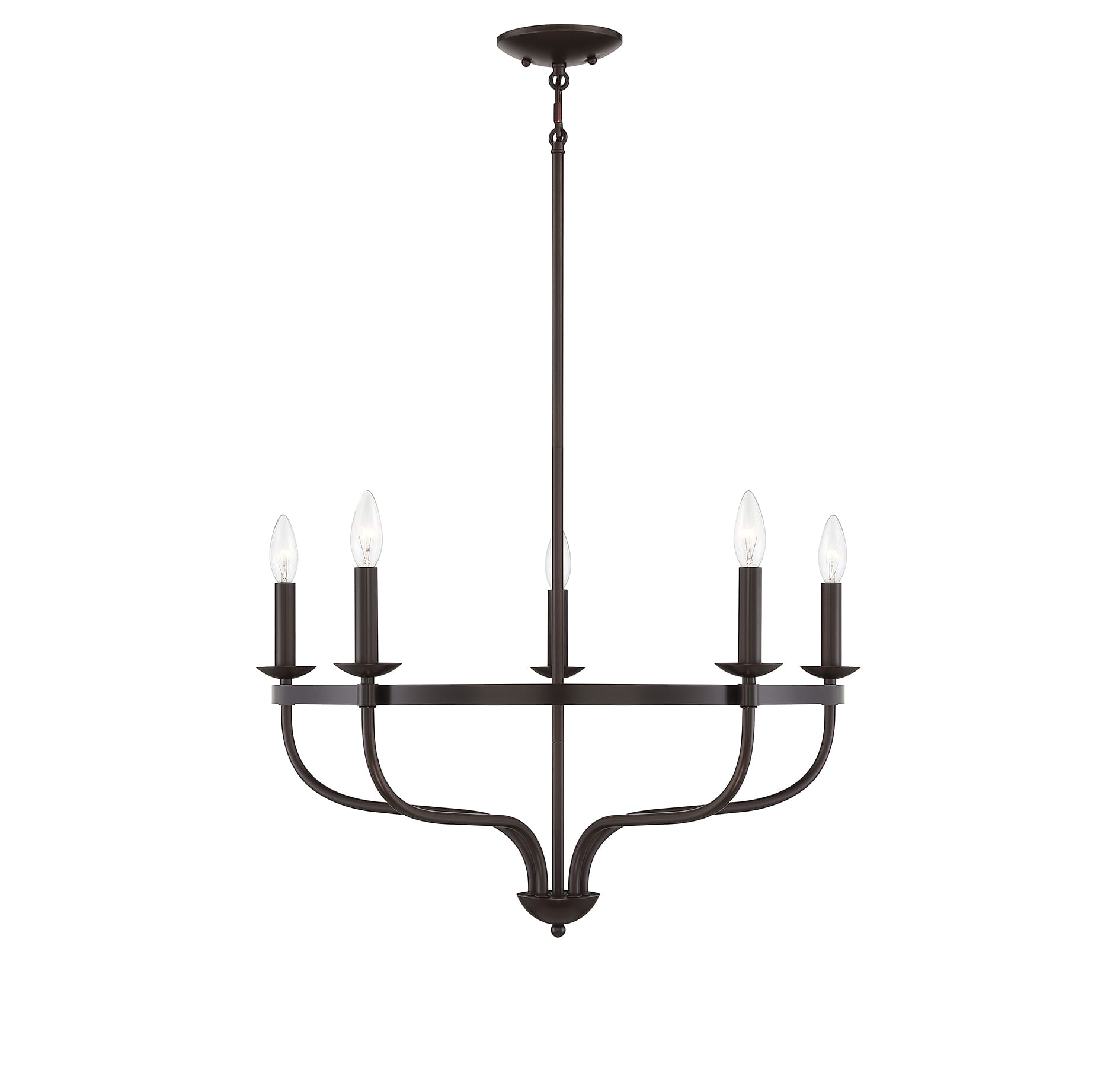 Trade Winds Carroll 5-Light Chandelier in Oil Rubbed Bronze