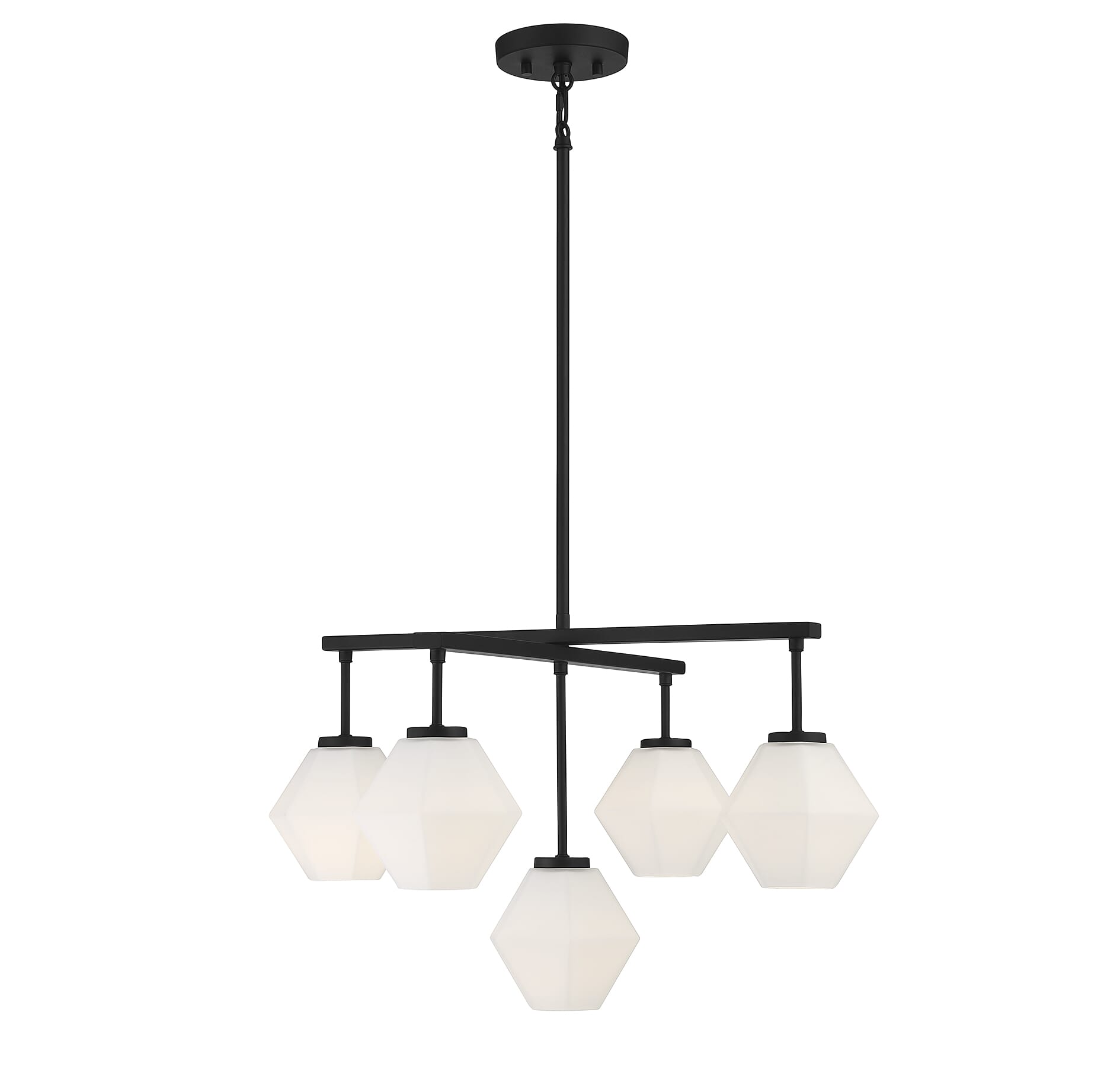 Trade Winds Gareth 5-Light Chandelier in Matte Black