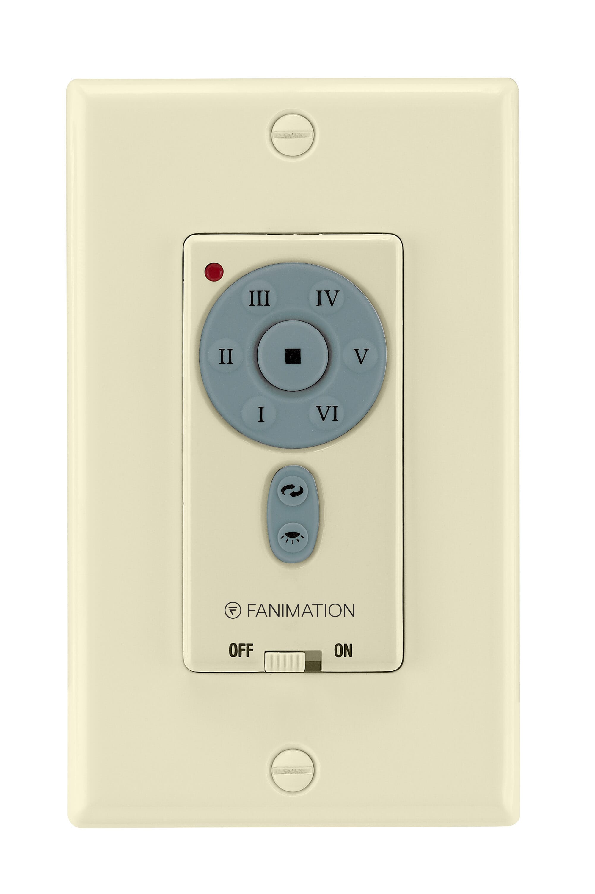 Fanimation Controls DC Motor Wall Control Reversing Fan Speed in Light Almond