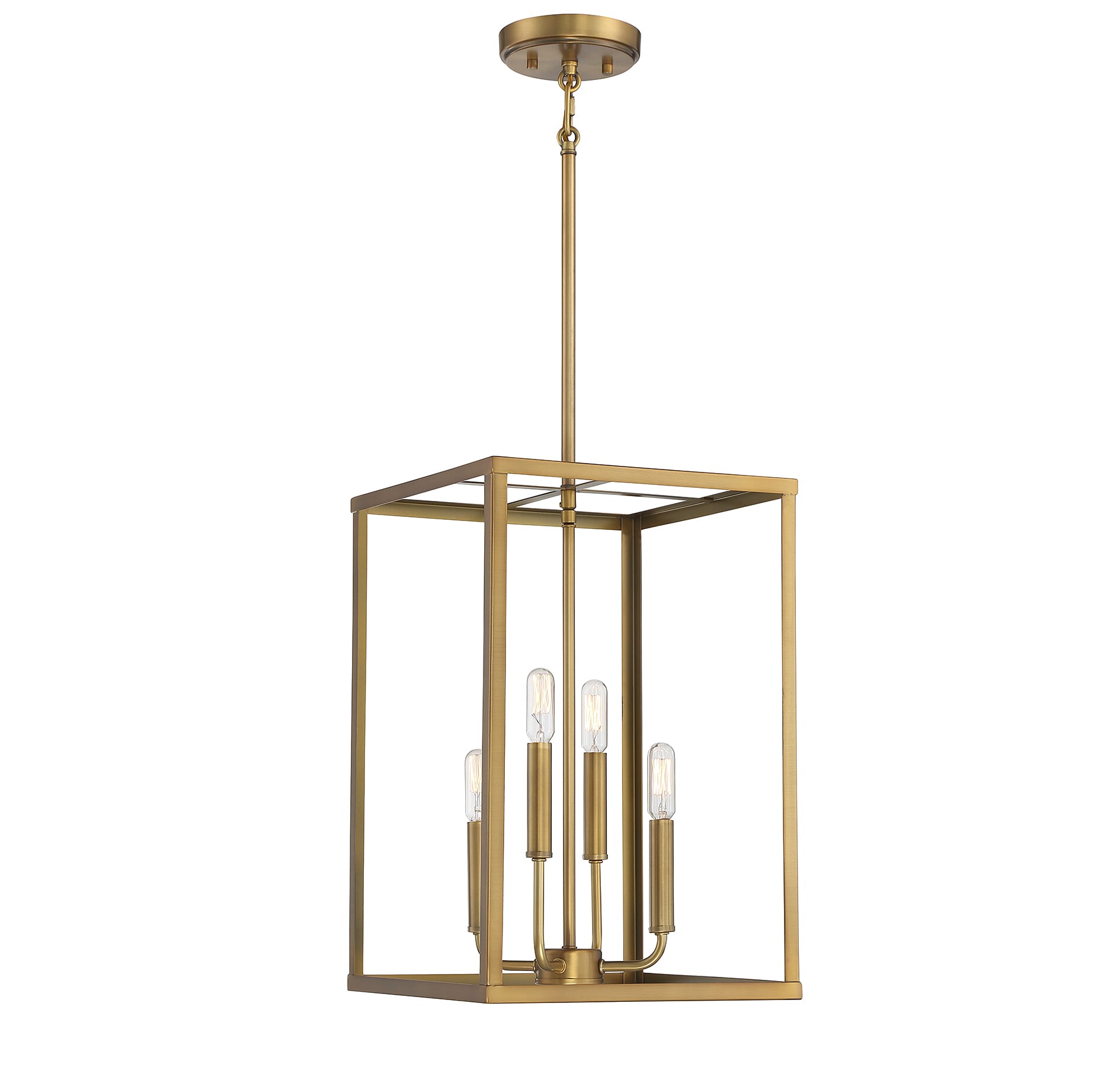 Trade Winds Cambridge 4-Light Pendant in Natural Brass