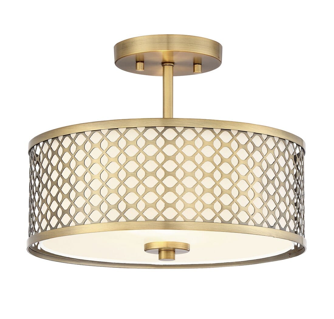 Trade Winds Hutchins Ceiling Light in Natural Brass