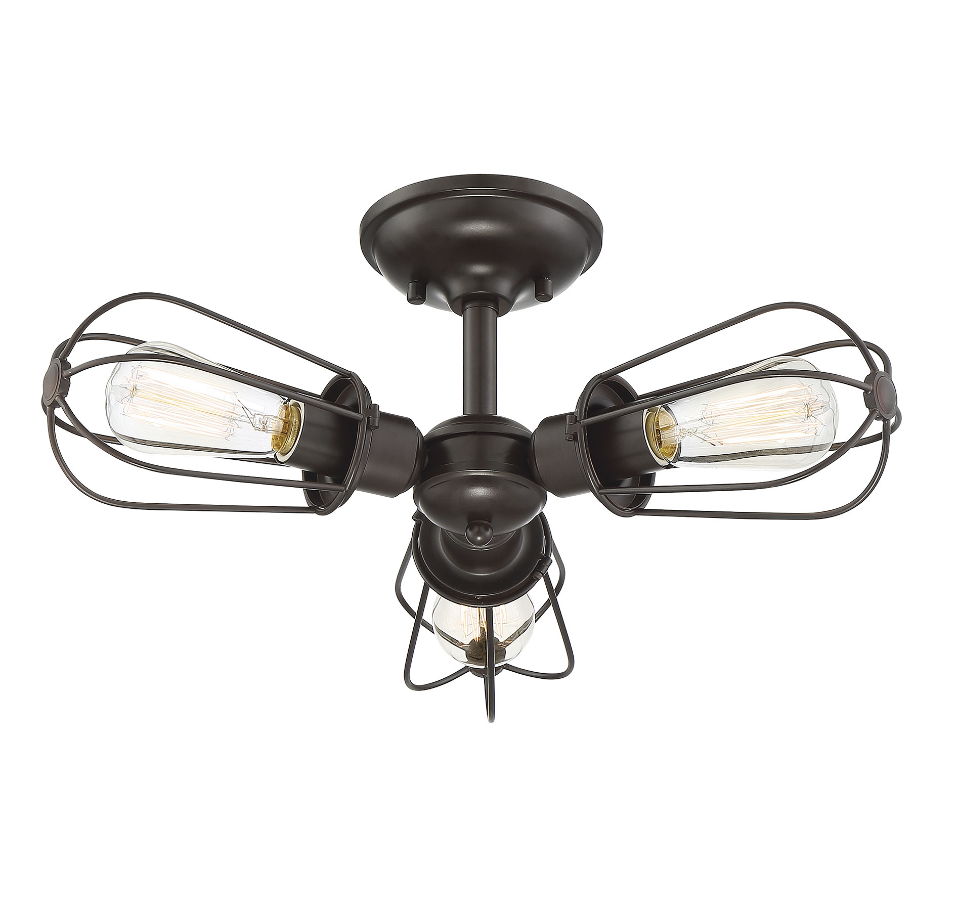 Trade Winds Andover Industrial Ceiling Light in Oil Rubbed Bronze