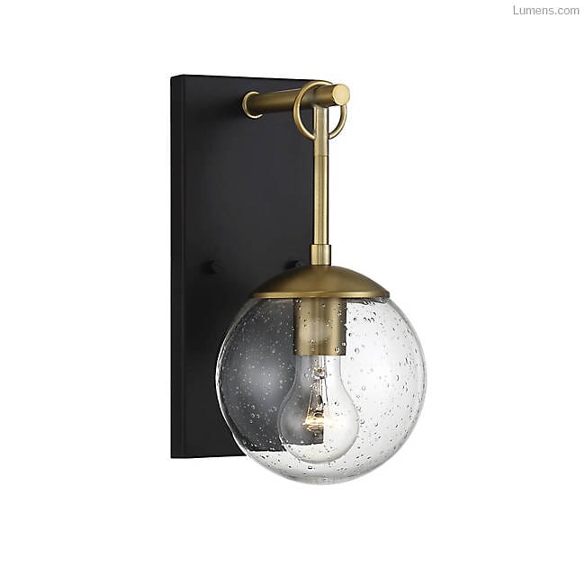 Trade Winds Outdoor Wall Light in Oil Rubbed Bronze With Brass Accents