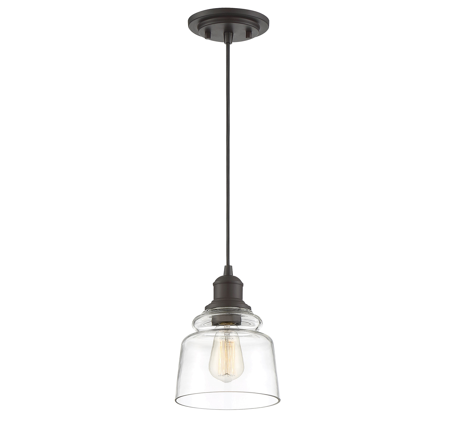 Trade Winds Insulator Mini Pendant Light in Oil Rubbed Bronze