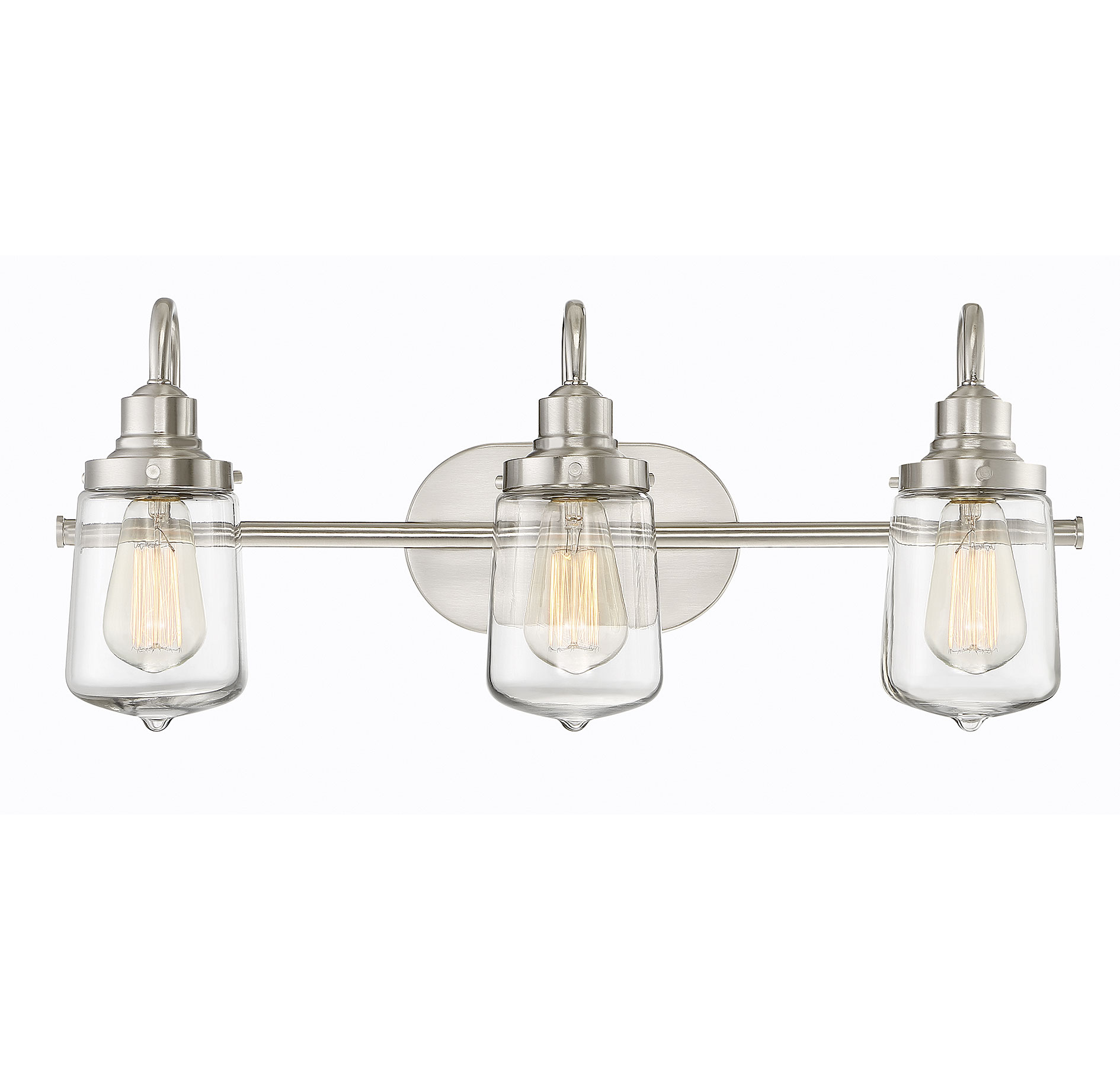 Trade Winds Martina 3-Light Bathroom Vanity Light in Brushed Nickel