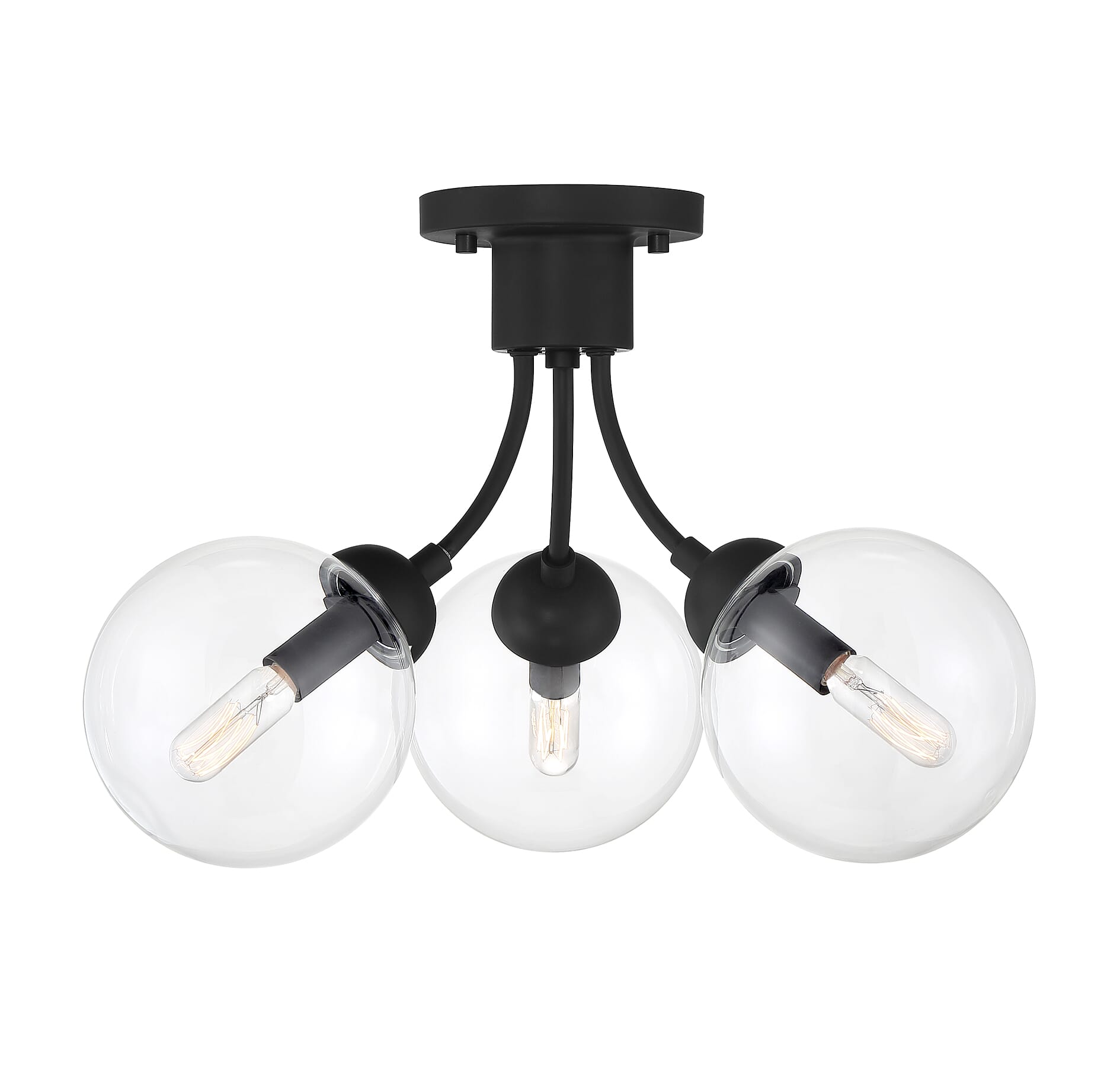 Trade Winds Trinity 3-Light Ceiling Light in Matte Black