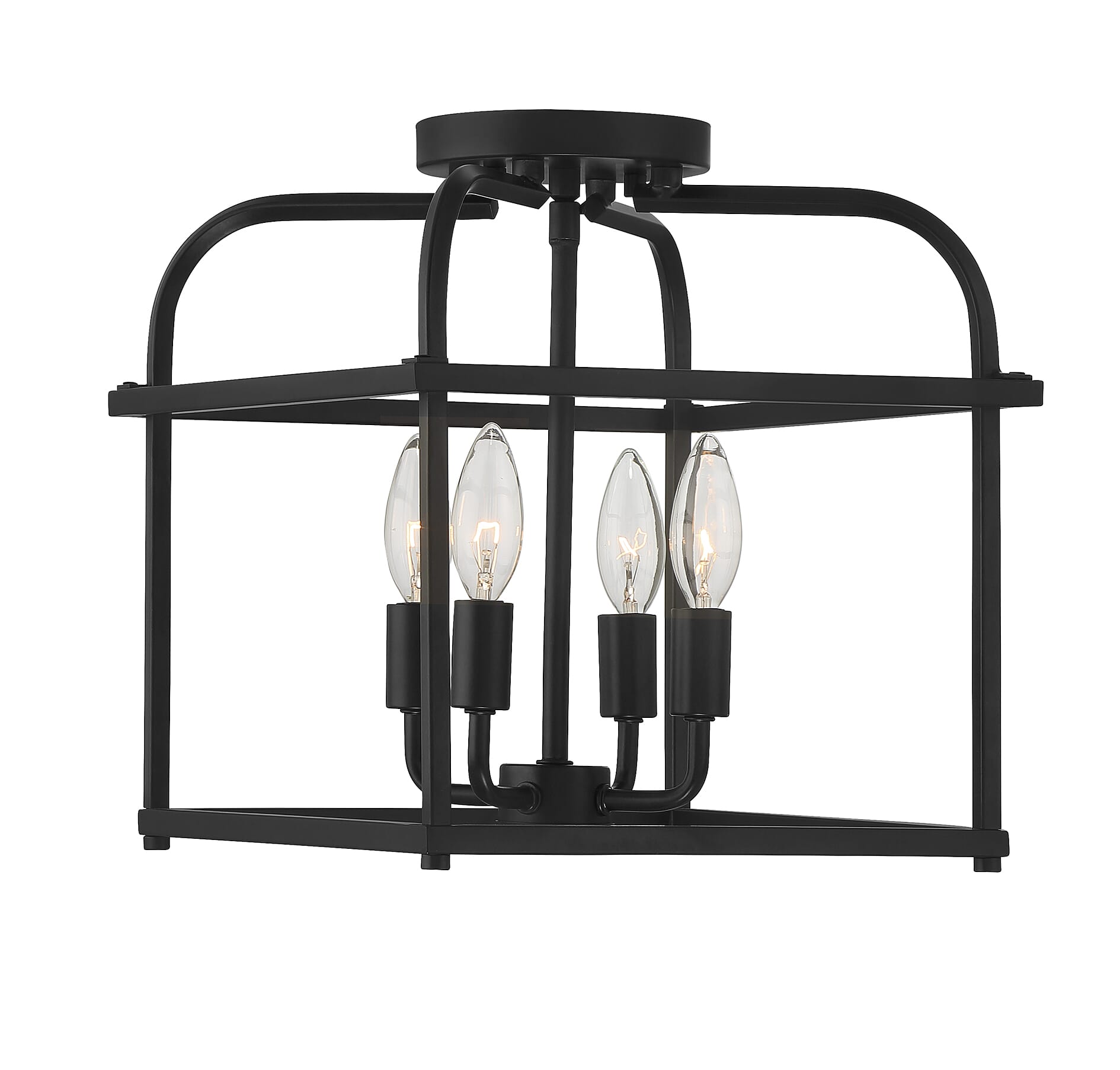 Trade Winds Hanover 4-Light Ceiling Light in Matte Black