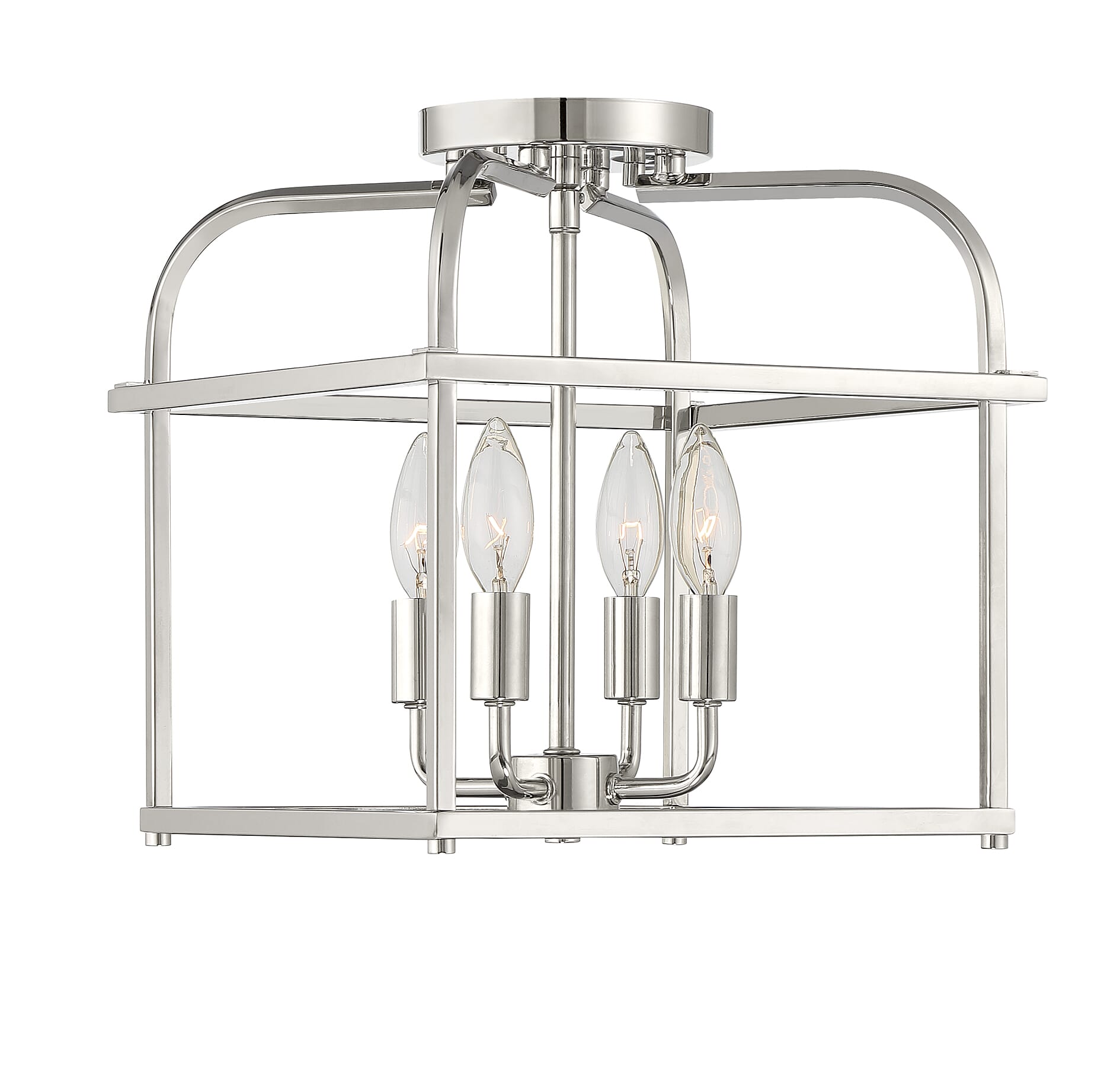 Trade Winds Hanover 4-Light Ceiling Light in Polished Nickel