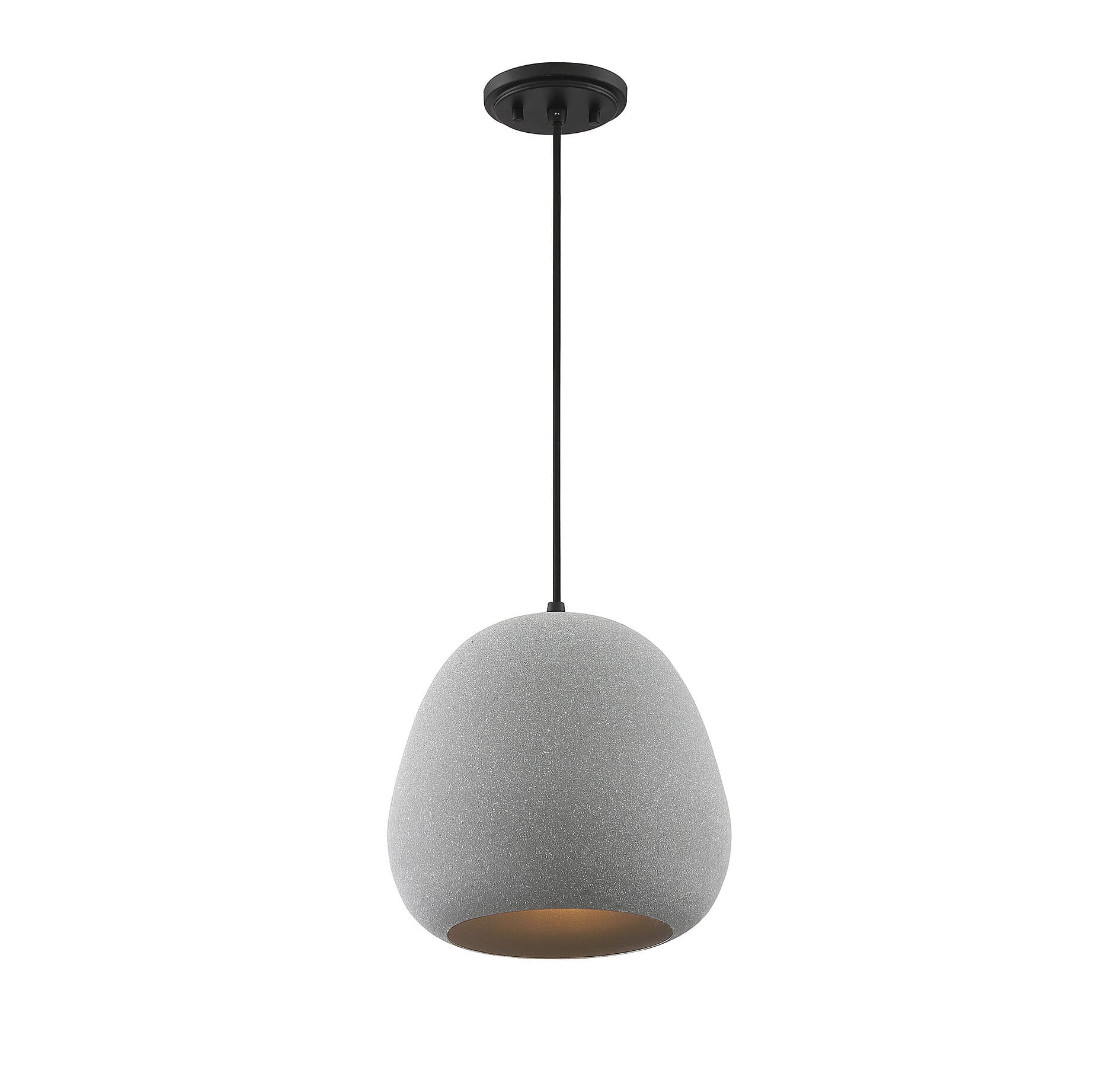 Trade Winds Randolph Concrete Pendant Light in Matte Black