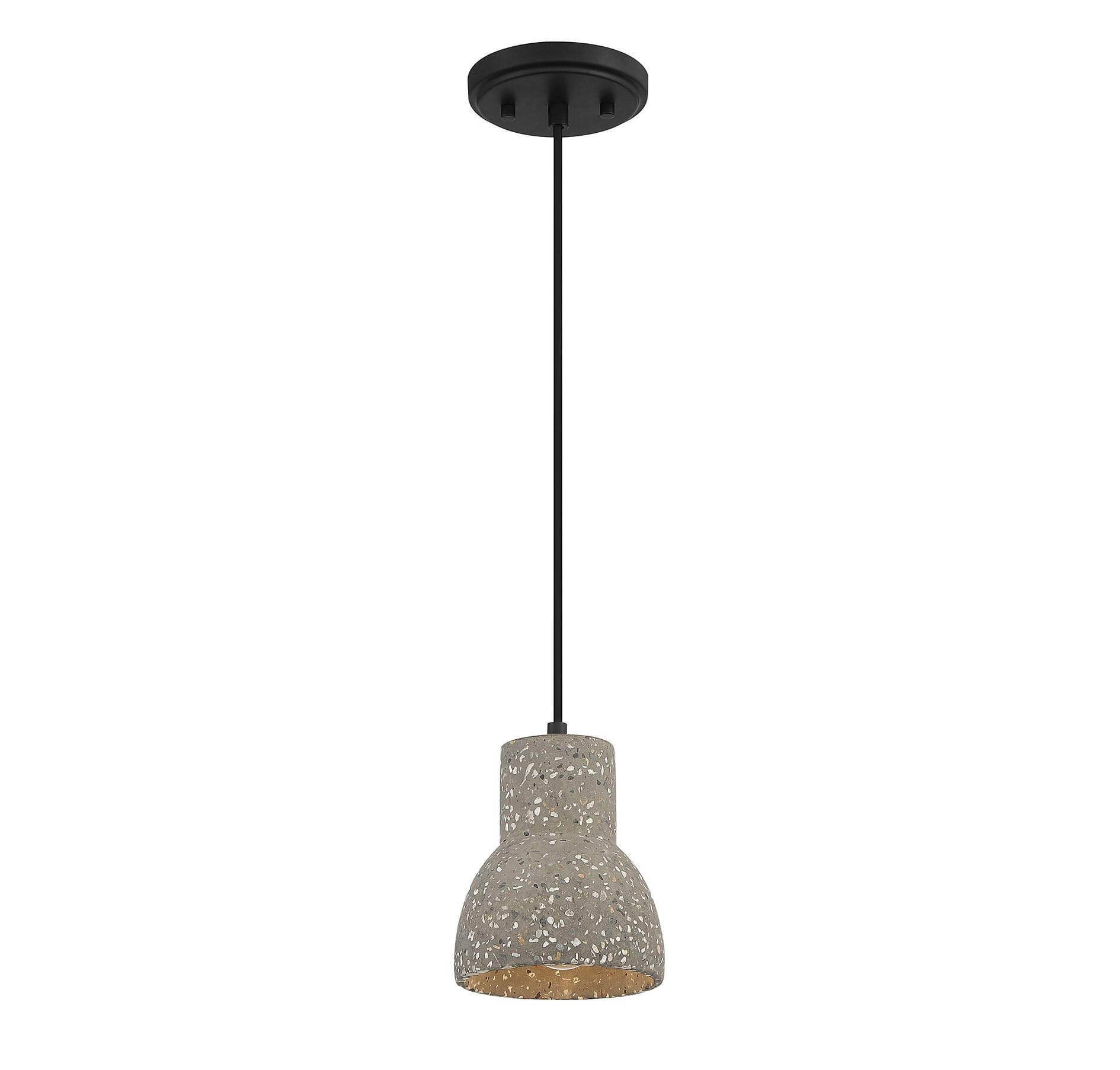 Trade Winds Emilia Mini Concrete Pendant Light in Matte Black