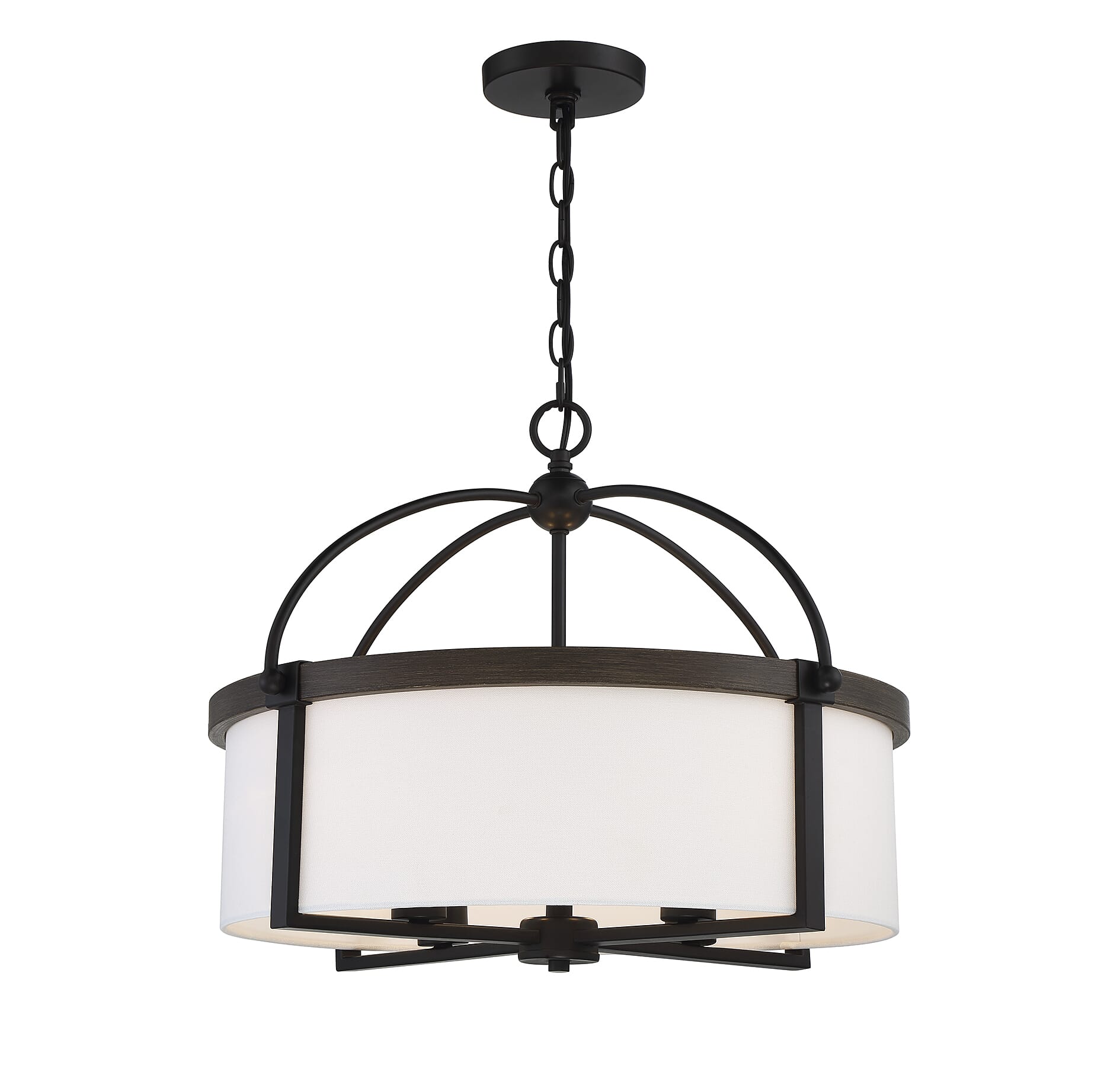 Trade Winds Jacob 4-Light Pendant in Oil Rubbed Bronze and Wood