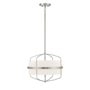 Trade Winds Garrett 3-Light Drum Pendant in Brushed Nickel