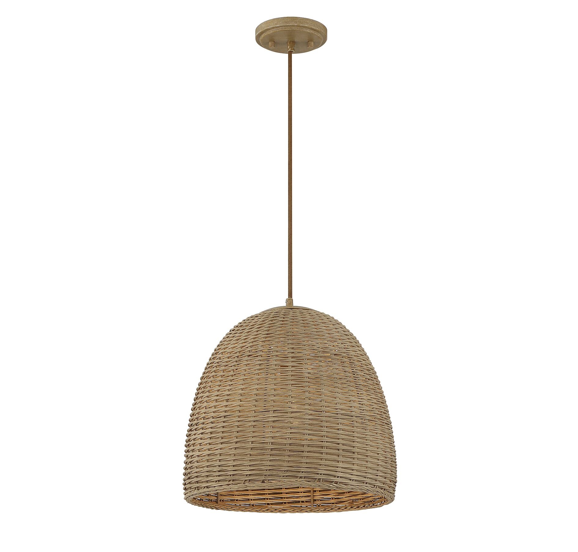 Trade Winds Lina Pendant in Natural Wicker