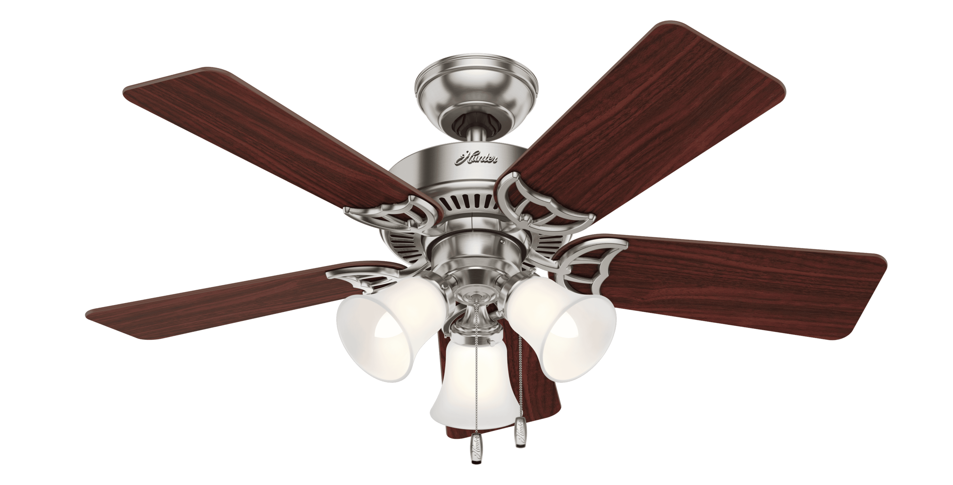 Hunter Southern Breeze 3-Light 42" Indoor Ceiling Fan in Brushed Nickel