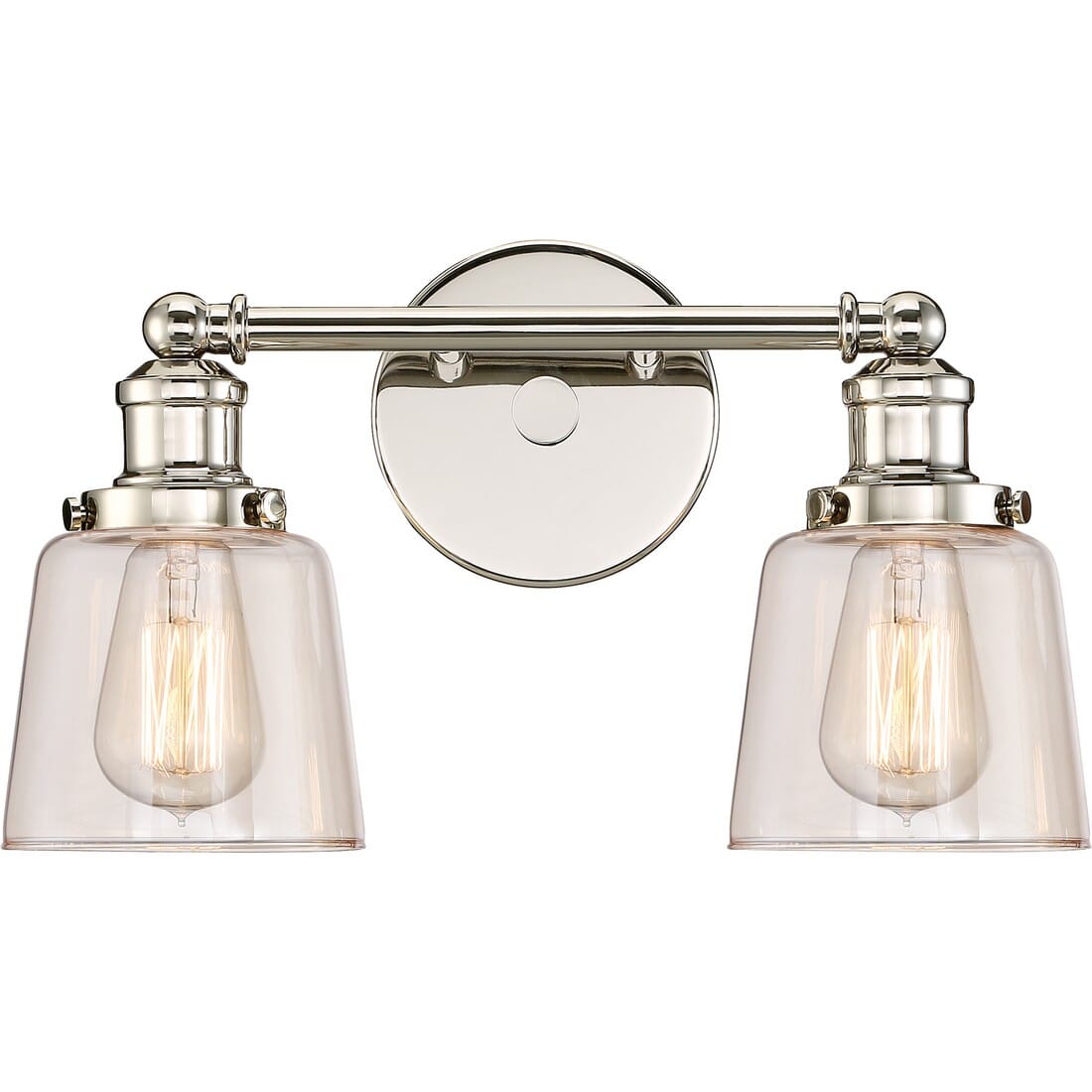 Quoizel Union 2-Light 9" Bathroom Vanity Light in Polished Nickel