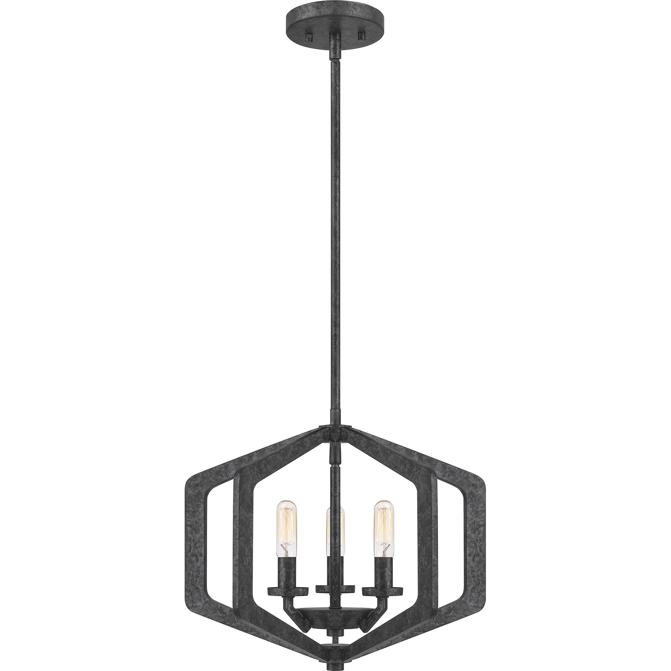 Quoizel Vanguard 3-Light 16" Pendant Light in Old Black Finish