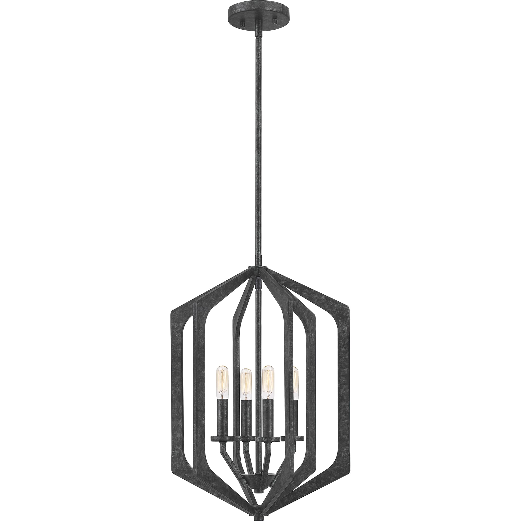 Quoizel Vanguard 4-Light 15" Pendant Light in Old Black Finish