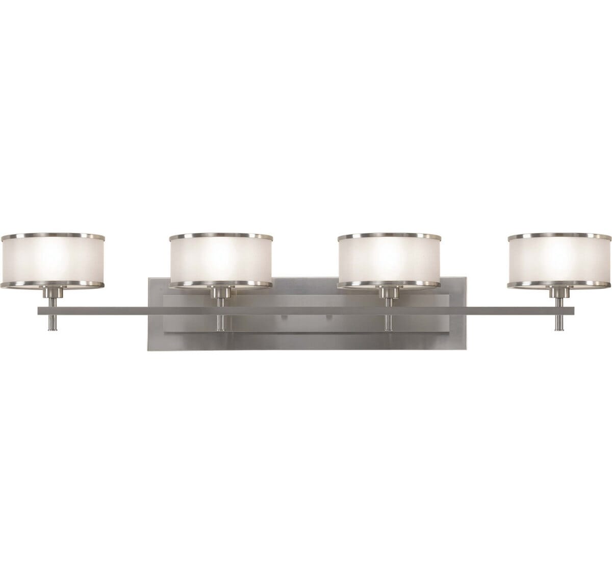 Sea Gull Lighting Casual Luxury 4-Light Bathroom Vanity Light in Brushed Steel