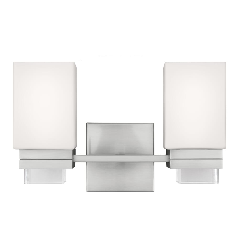 Feiss Maddison 2-Light Bathroom Vanity Light in Satin Nickel