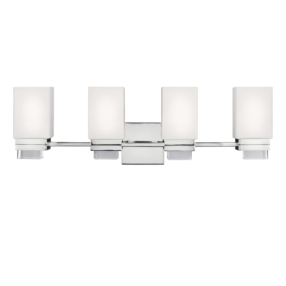 Feiss Maddison 4-Light Bathroom Vanity Light in Polished Nickel