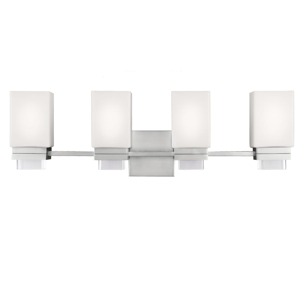 Feiss Maddison 4-Light Bathroom Vanity Light in Satin Nickel