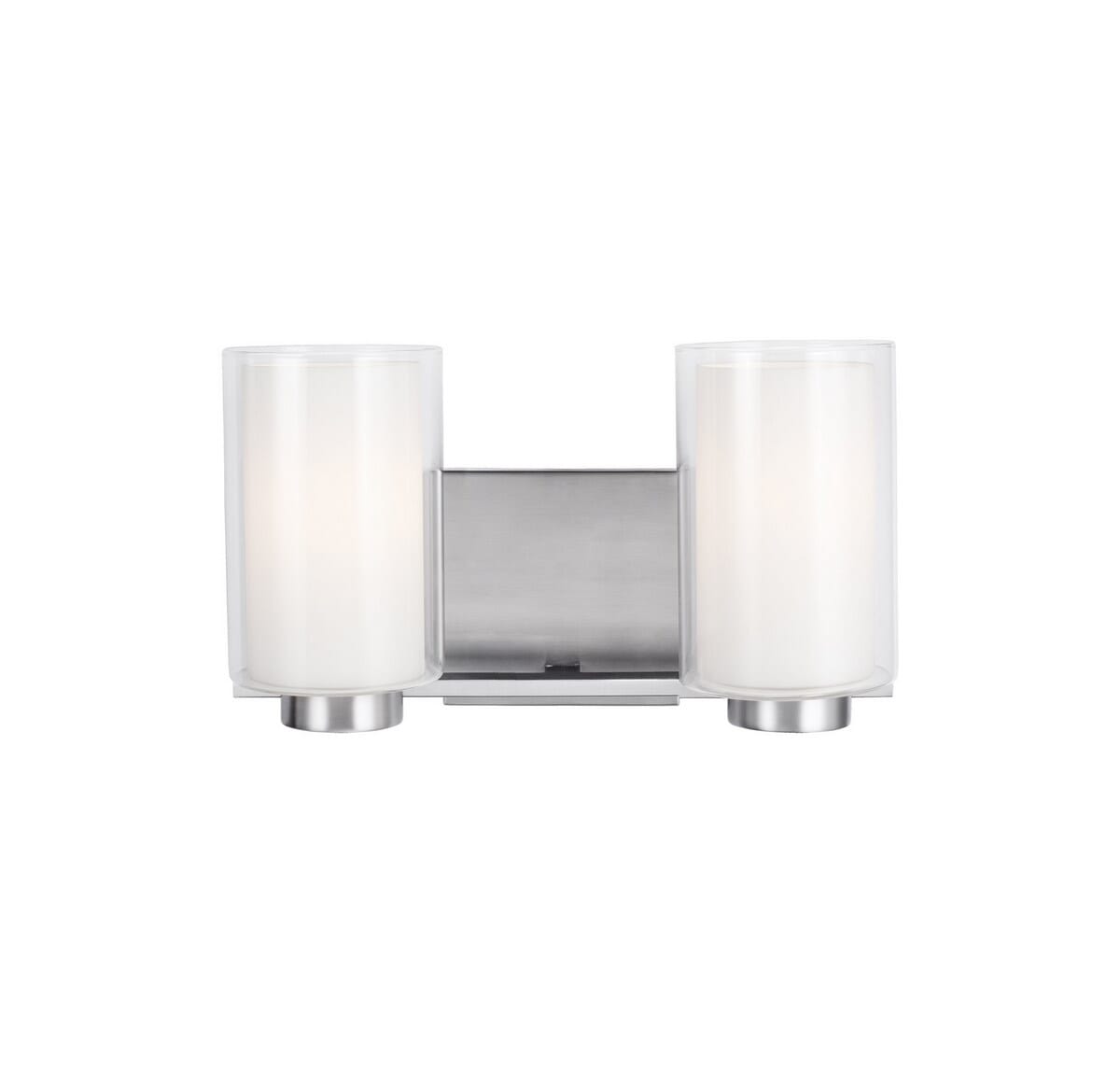 Feiss Bergin 2-Light Bathroom Vanity Light in Satin Nickel