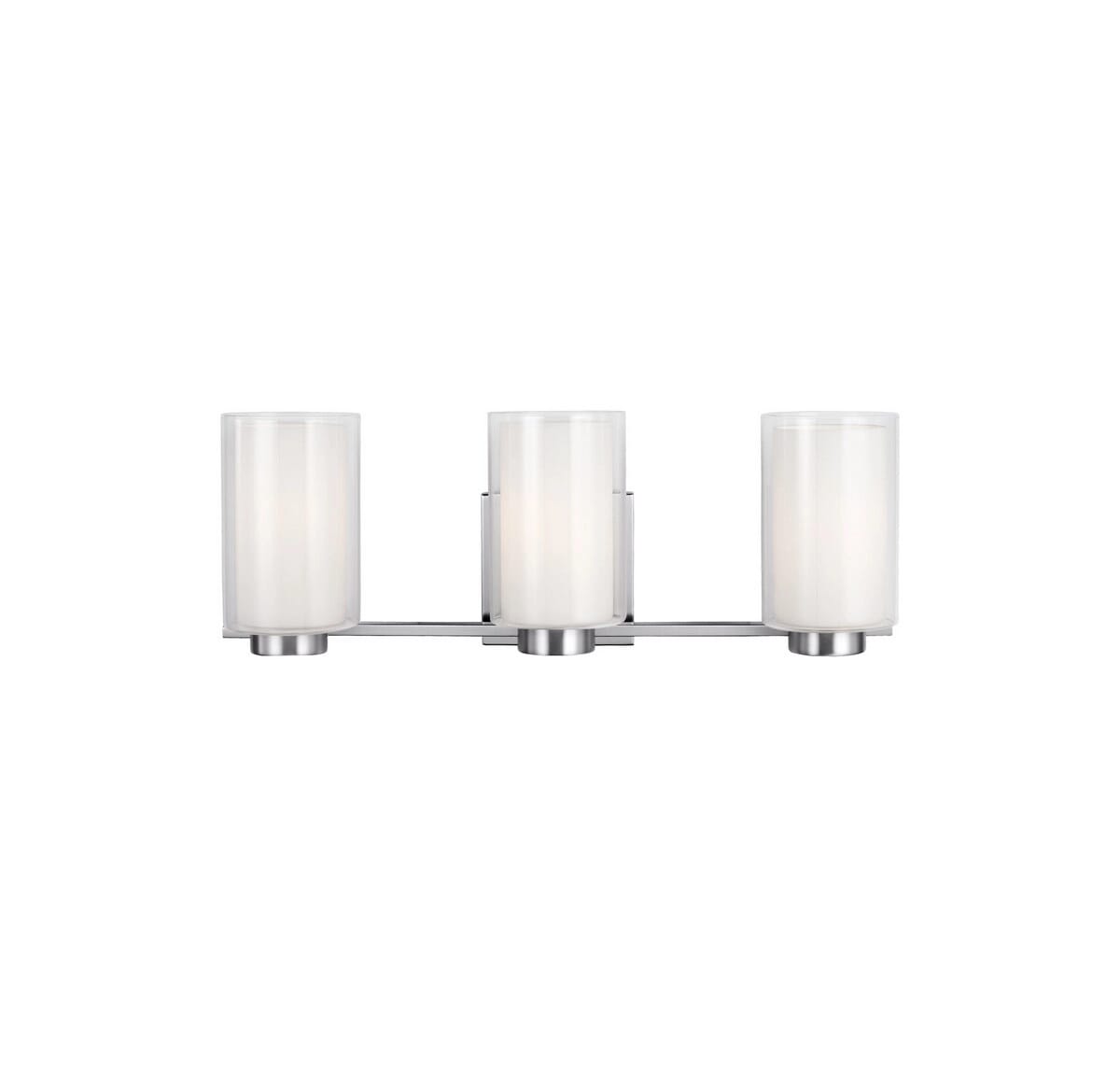 Feiss Bergin 3-Light Bathroom Vanity Light in Satin Nickel