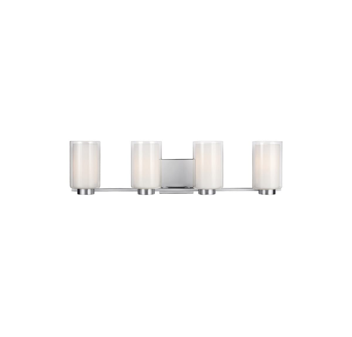 Feiss Bergin 4-Light Bathroom Vanity Light in Satin Nickel