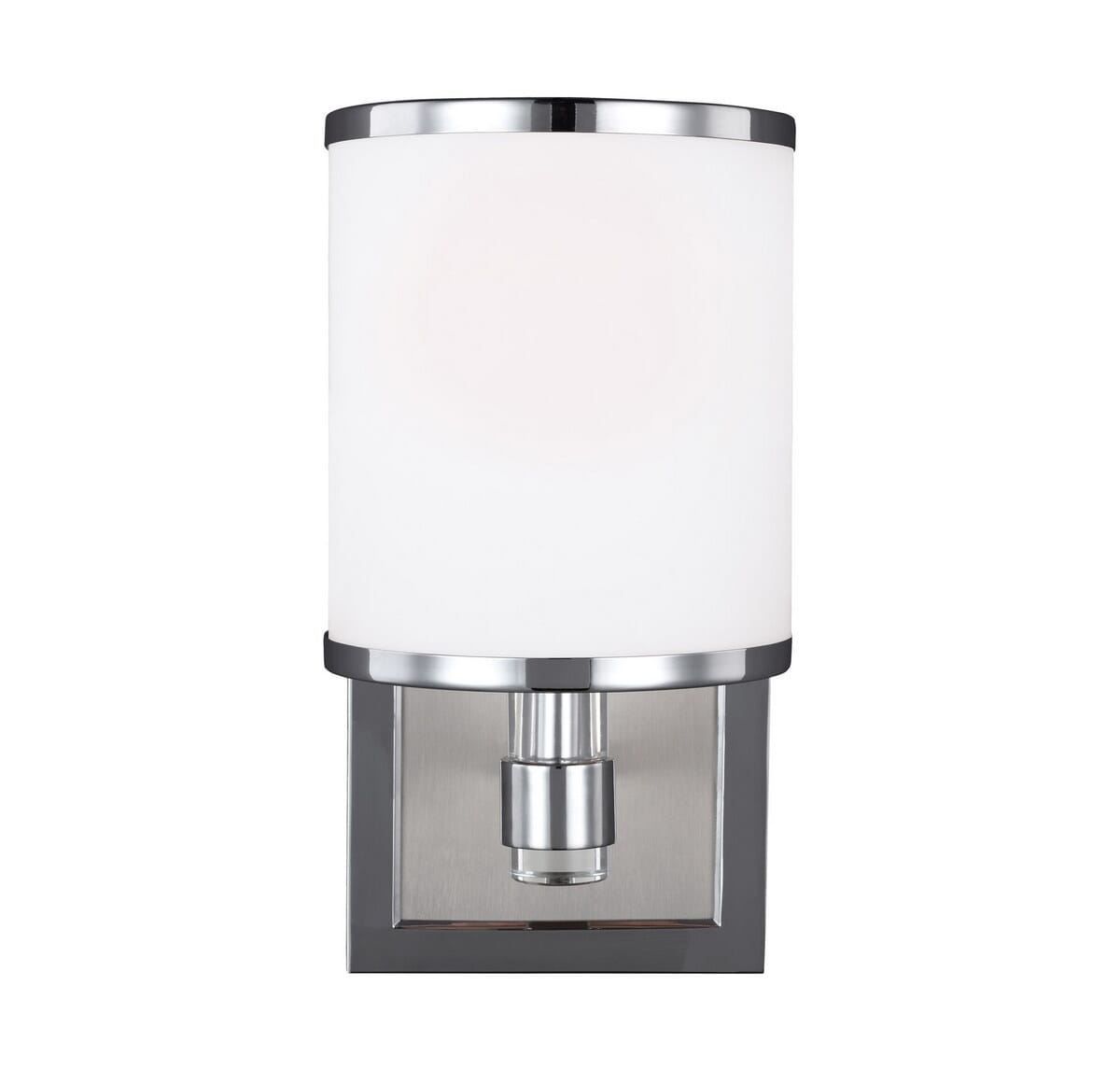 Feiss Prospect Park 1-Light Wall Sconce in Satin Nickel / Chrome