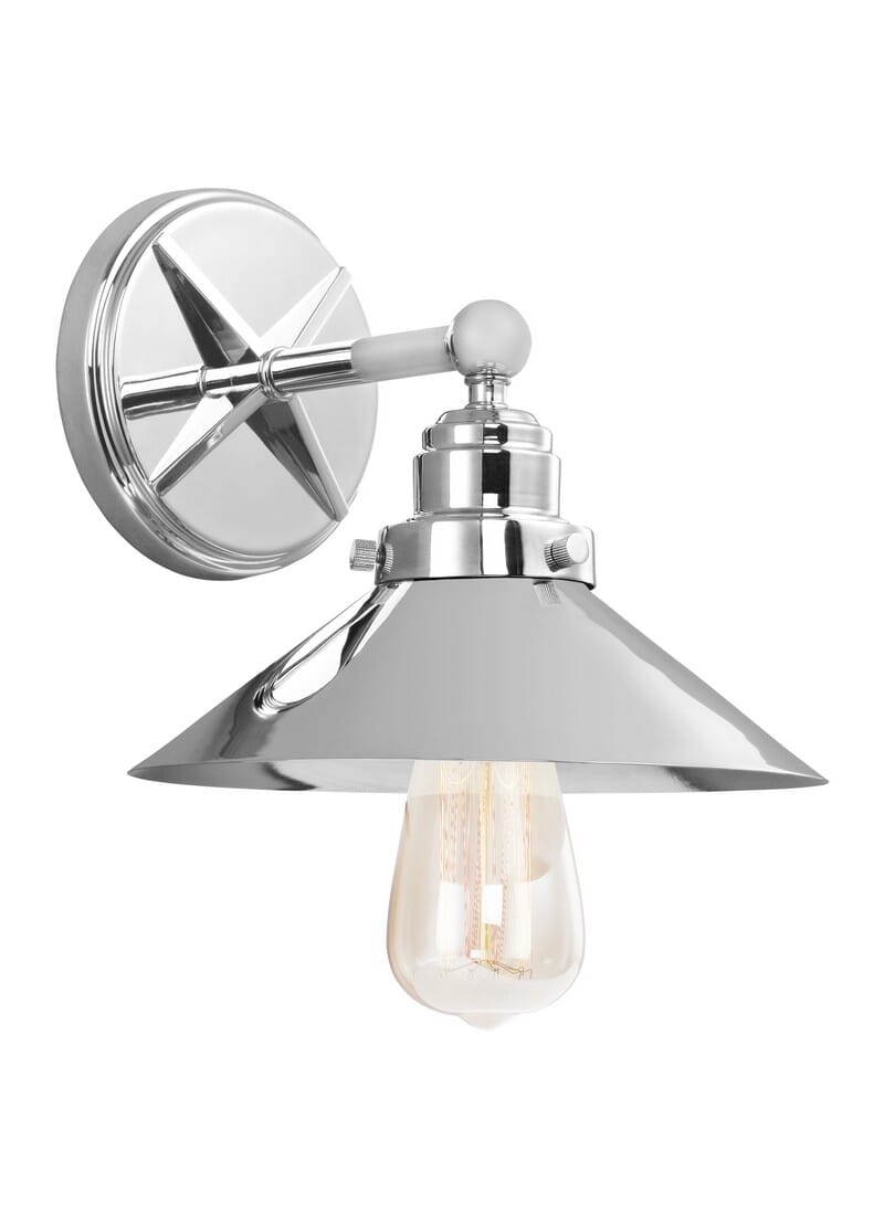 Feiss Hooper 9" Wall Sconce in Chrome