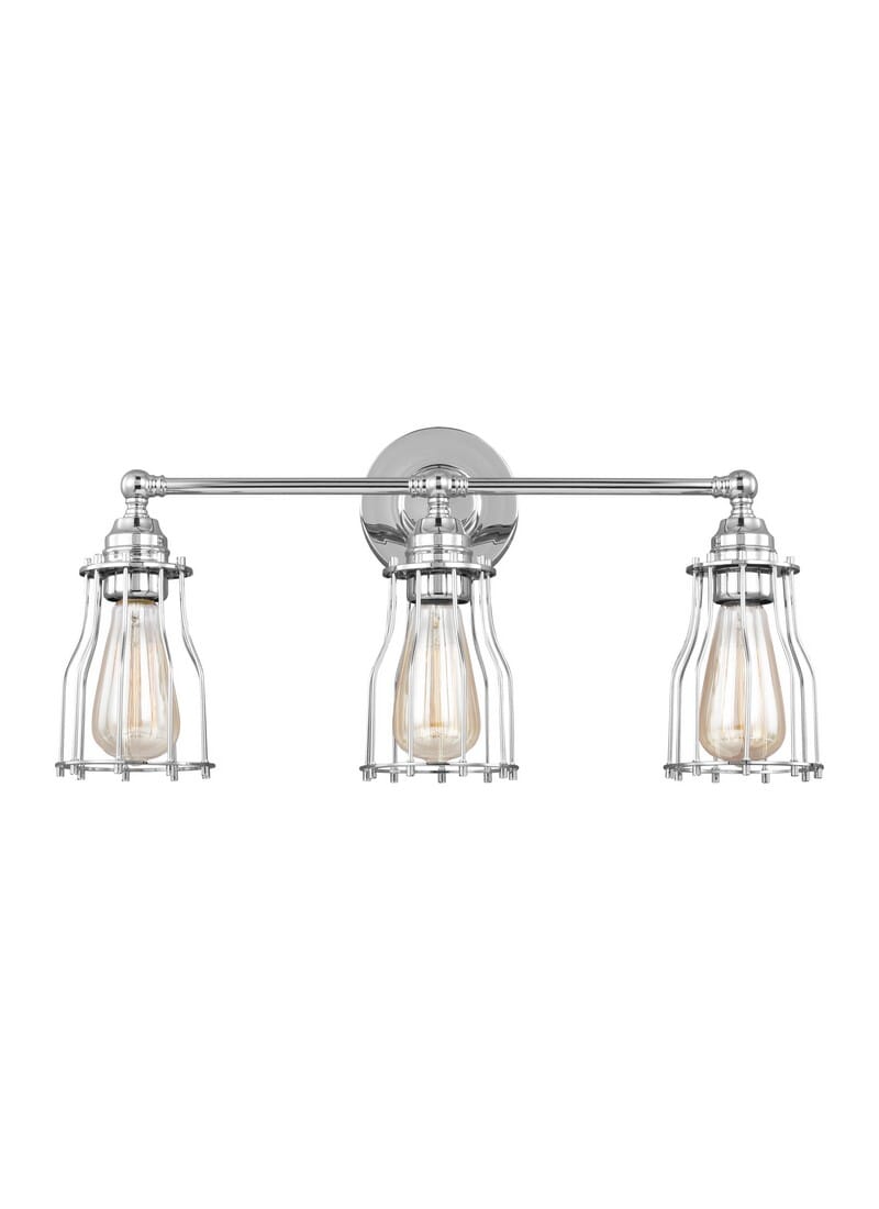 Feiss Calgary 22" 3-Light Bathroom Vanity Light in Chrome