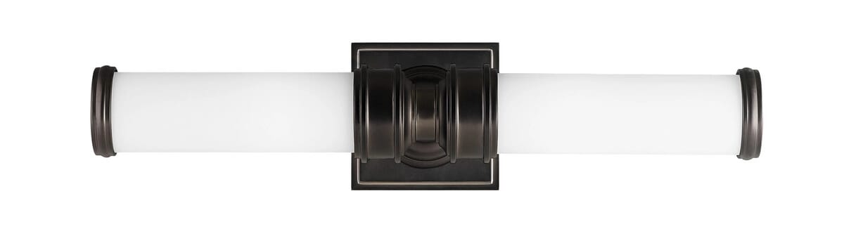 Feiss Payne 2-Light Dark Plated Bronze Bathroom Vanity Light Strip